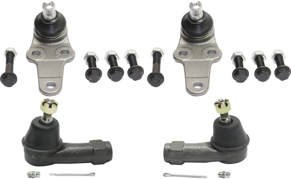 4-Piece Kit Front, Driver and Passenger Side Suspension Kit, Includes (2) Ball Joint and (2) Tie Rod End