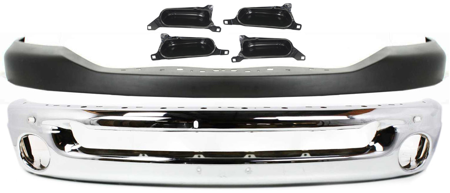 6-Piece Kit, Front, Upper Textured Bumper Cover, Includes (1) Bumper, (4) Bumper Bracket, and (1) Bumper Cover