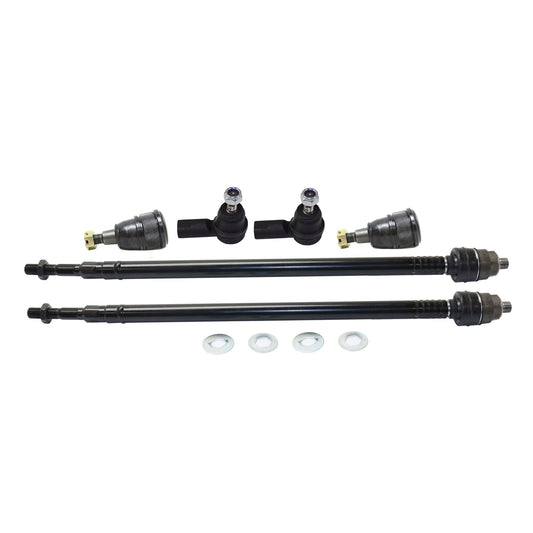 6-Piece Kit Front, Driver and Passenger Side Suspension Kit, Includes (2) Ball Joint and (4) Tie Rod End