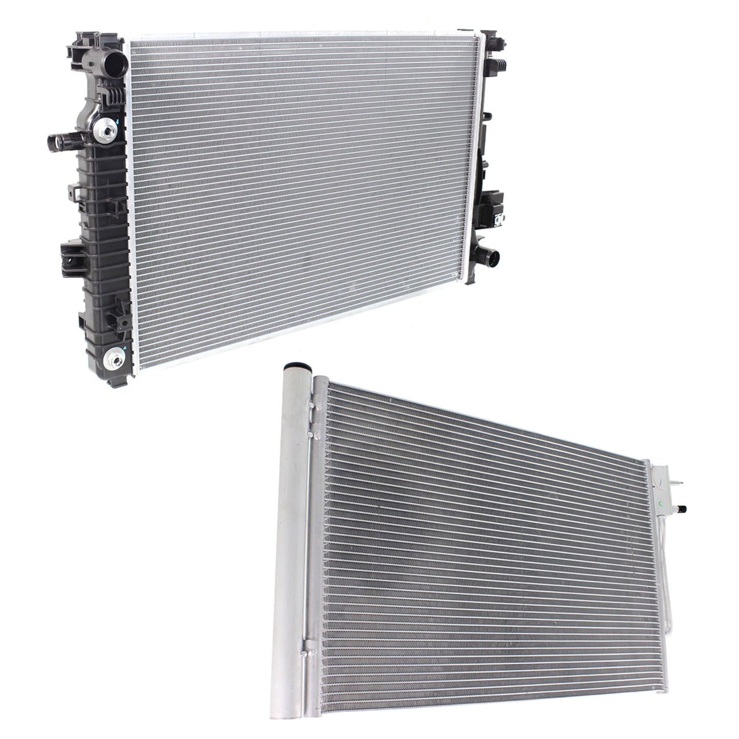 2-Piece Kit Radiator, Includes (1) A/C Condenser and (1) Radiator