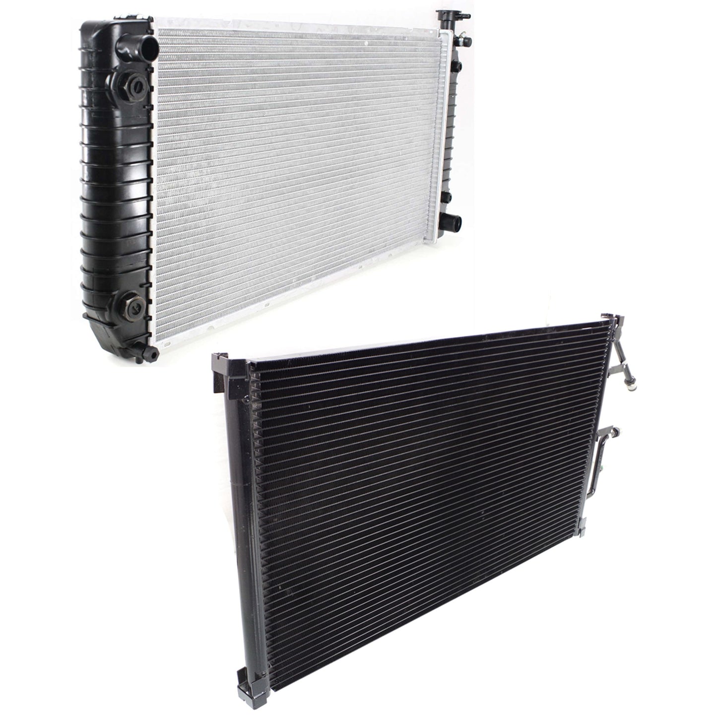 2-Piece Kit Radiator, Includes (1) A/C Condenser and (1) Radiator
