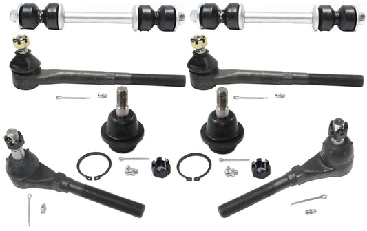 8-Piece Kit Front, Driver and Passenger Side Suspension Kit, Includes (2) Ball Joint, (4) Tie Rod End and (2) Sway Bar Link