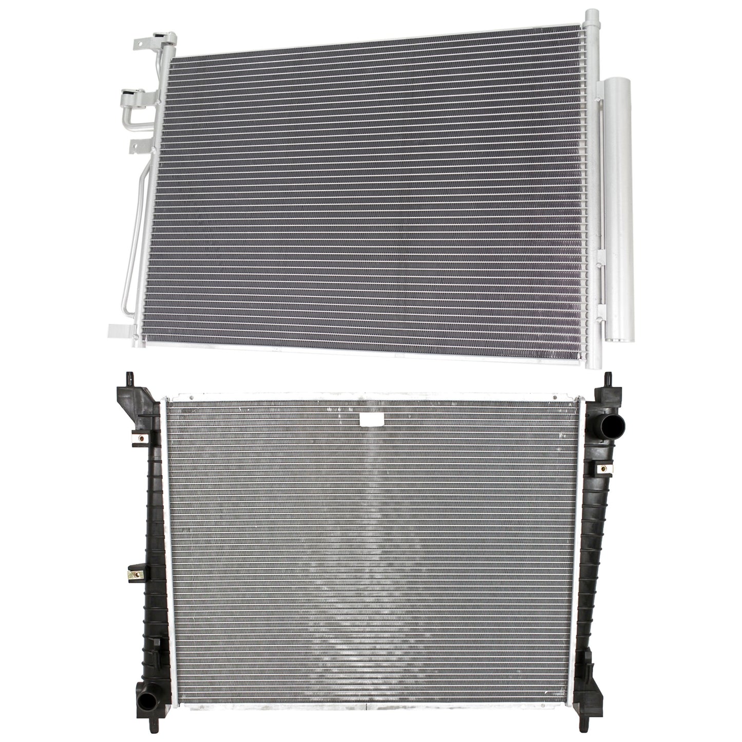 2-Piece Kit Radiator, Includes (1) A/C Condenser and (1) Radiator
