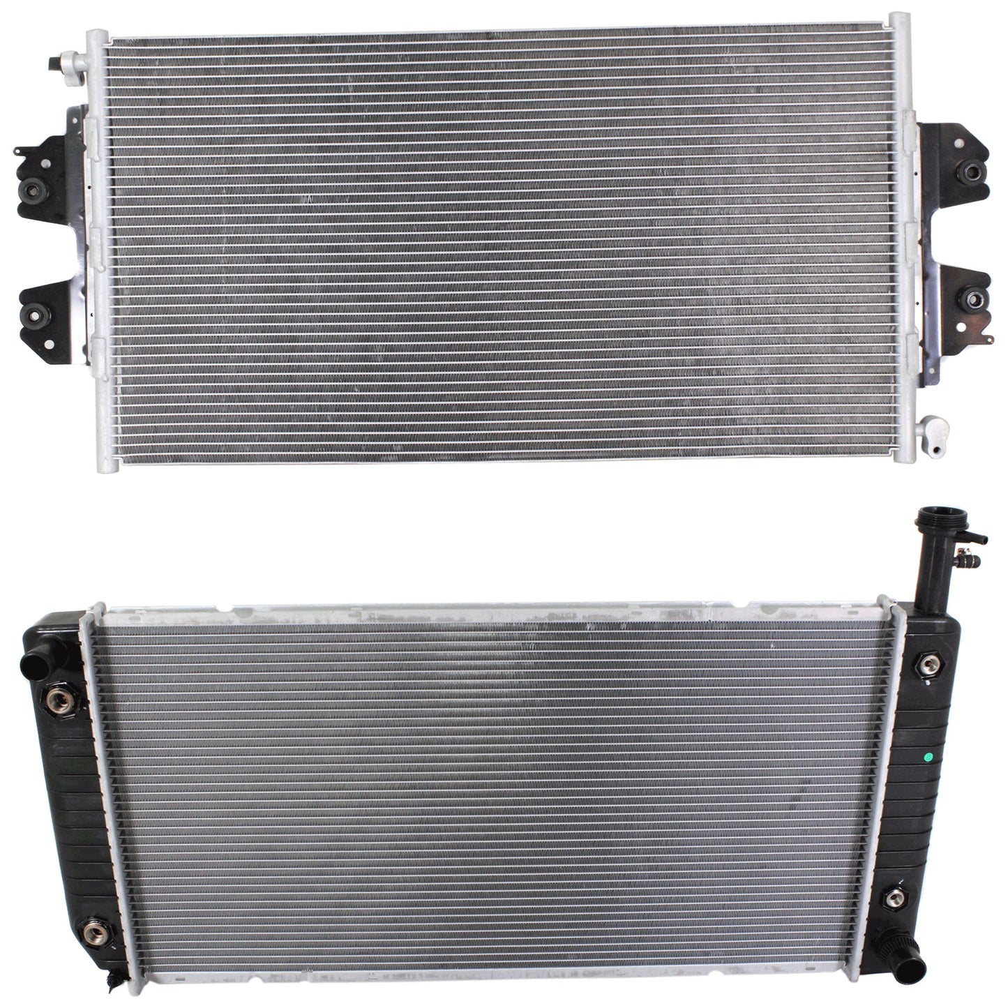 2-Piece Kit Radiator, Includes (1) A/C Condenser and (1) Radiator