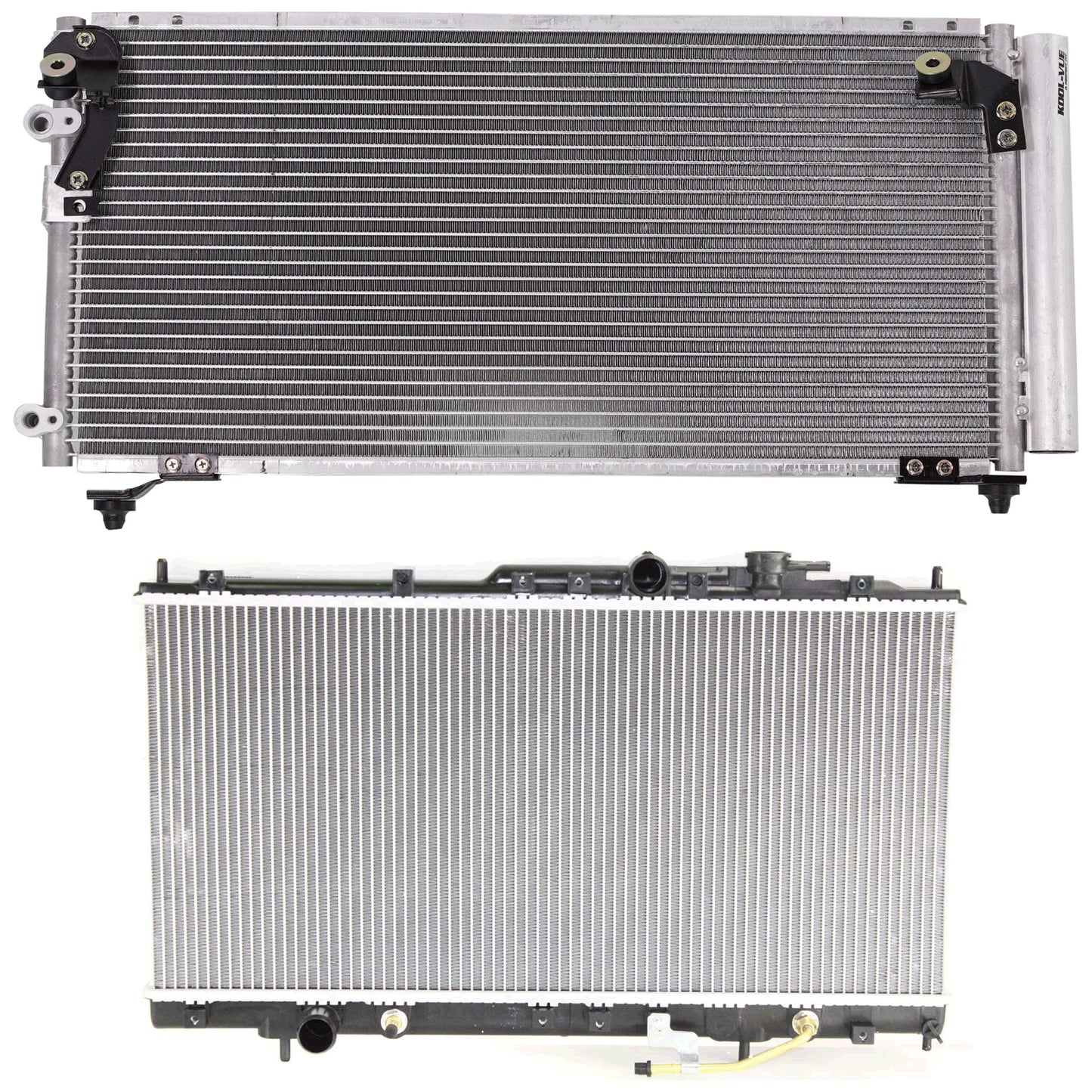 2-Piece Kit Radiator, Includes (1) A/C Condenser and (1) Radiator