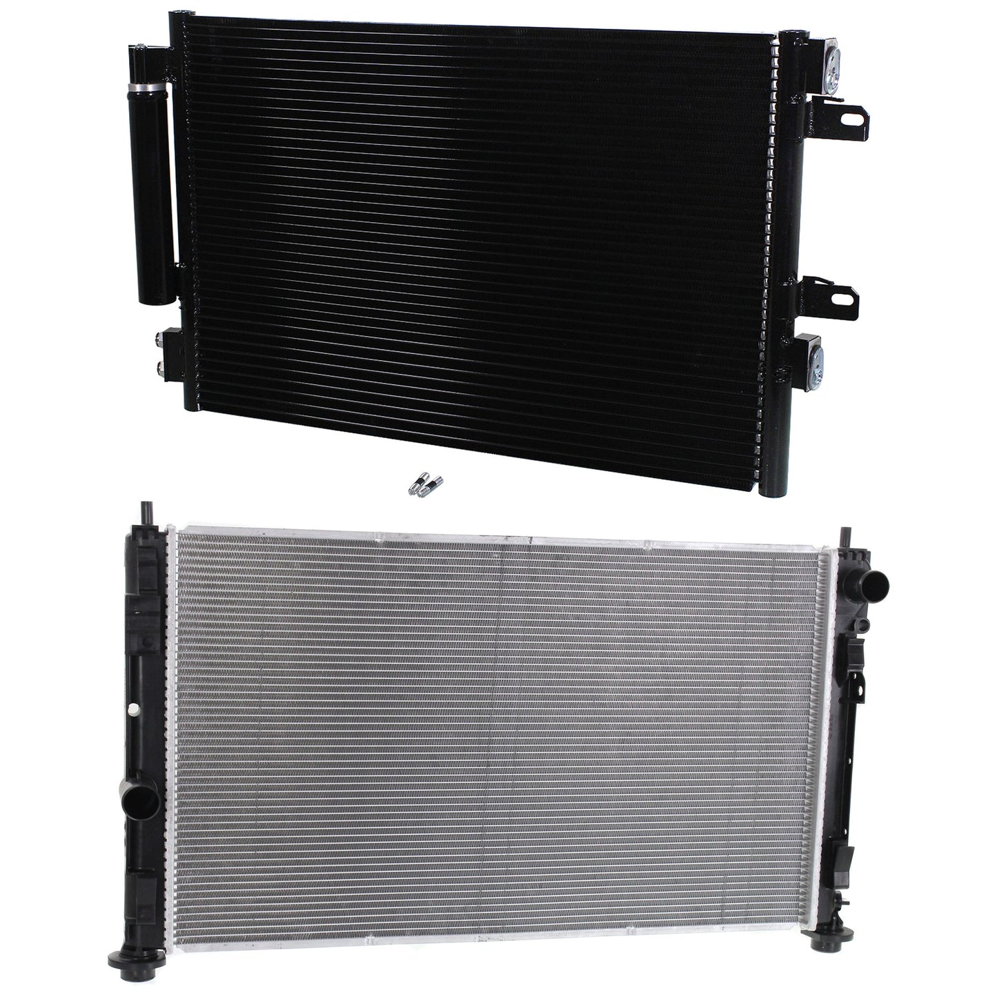 2-Piece Kit Radiator, Includes (1) A/C Condenser and (1) Radiator