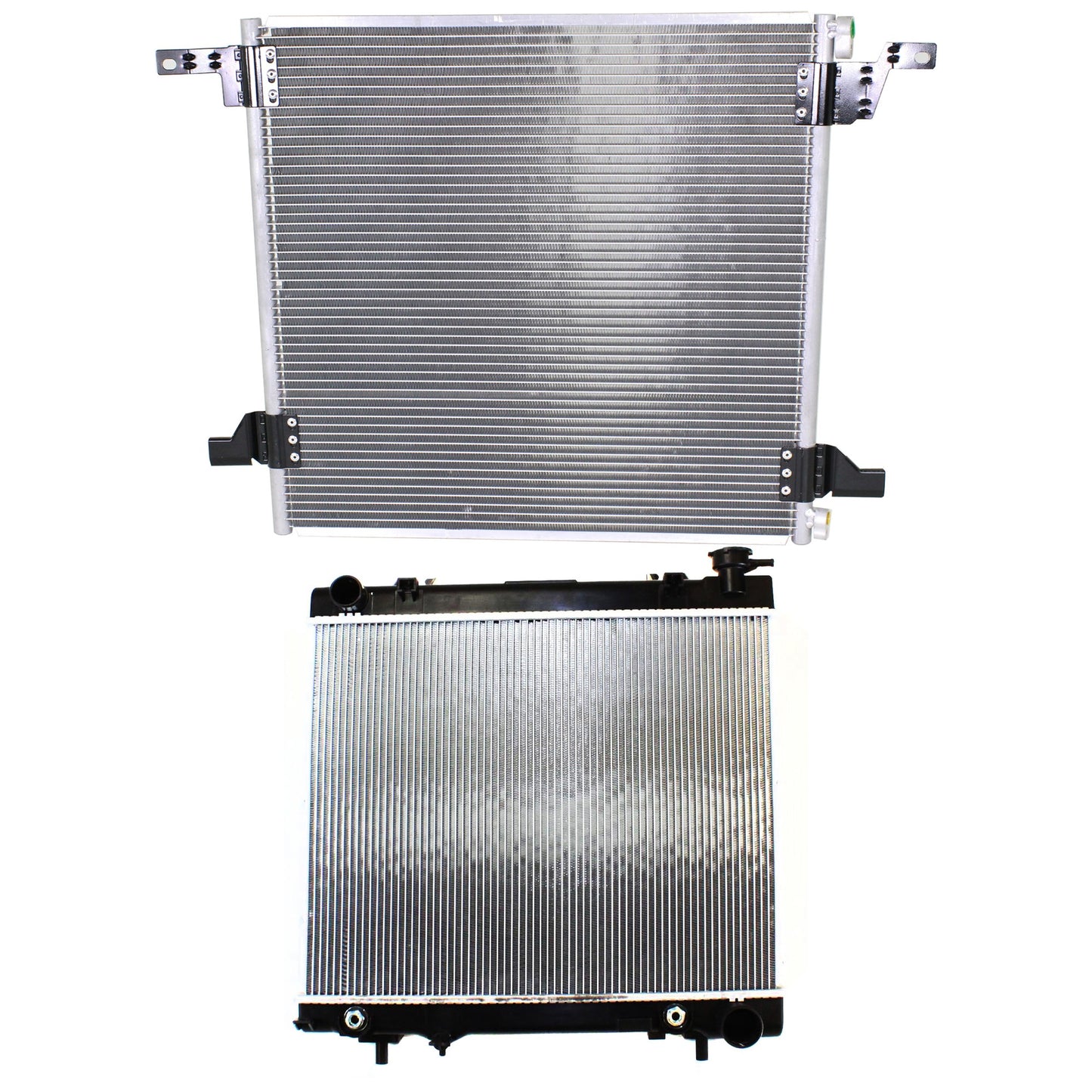 2-Piece Kit Radiator, Includes (1) A/C Condenser and (1) Radiator