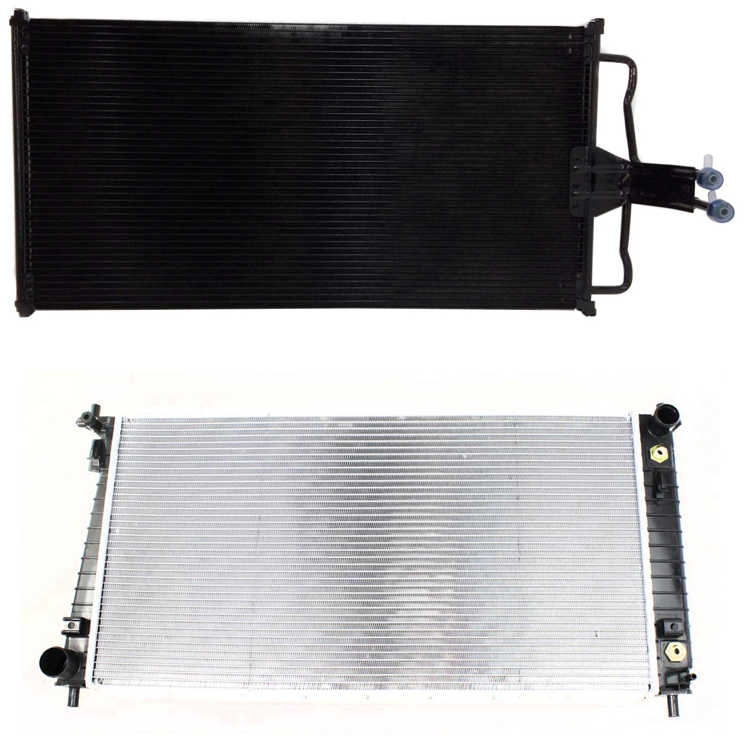 2-Piece Kit Radiator, 4.2L/4.6L/5.4L Engines, For Models With Standard Duty Cooling, Includes (1) A/C Condenser and (1) Radiator