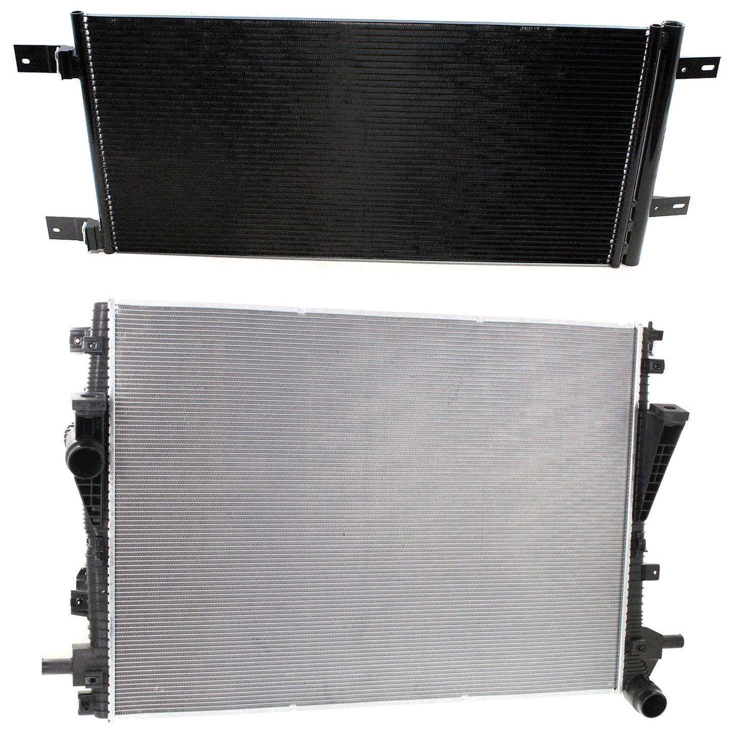2-Piece Kit Radiator, 6.7L, 8Cyl, Includes (1) A/C Condenser and (1) Radiator
