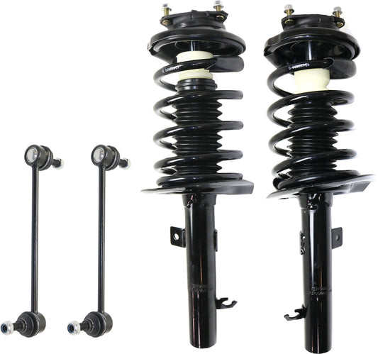 4-Piece Kit Front, Driver and Passenger Side Suspension Kit, Includes (2) Sway Bar Link and (2) Shock Absorber and Strut Assembly