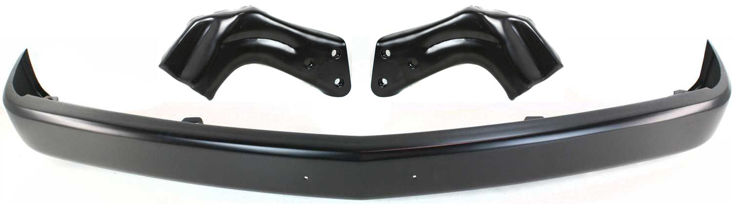 3-Piece Kit, Front Bumper, Painted Black, Includes (1) Bumper and (2) Bumper Bracket