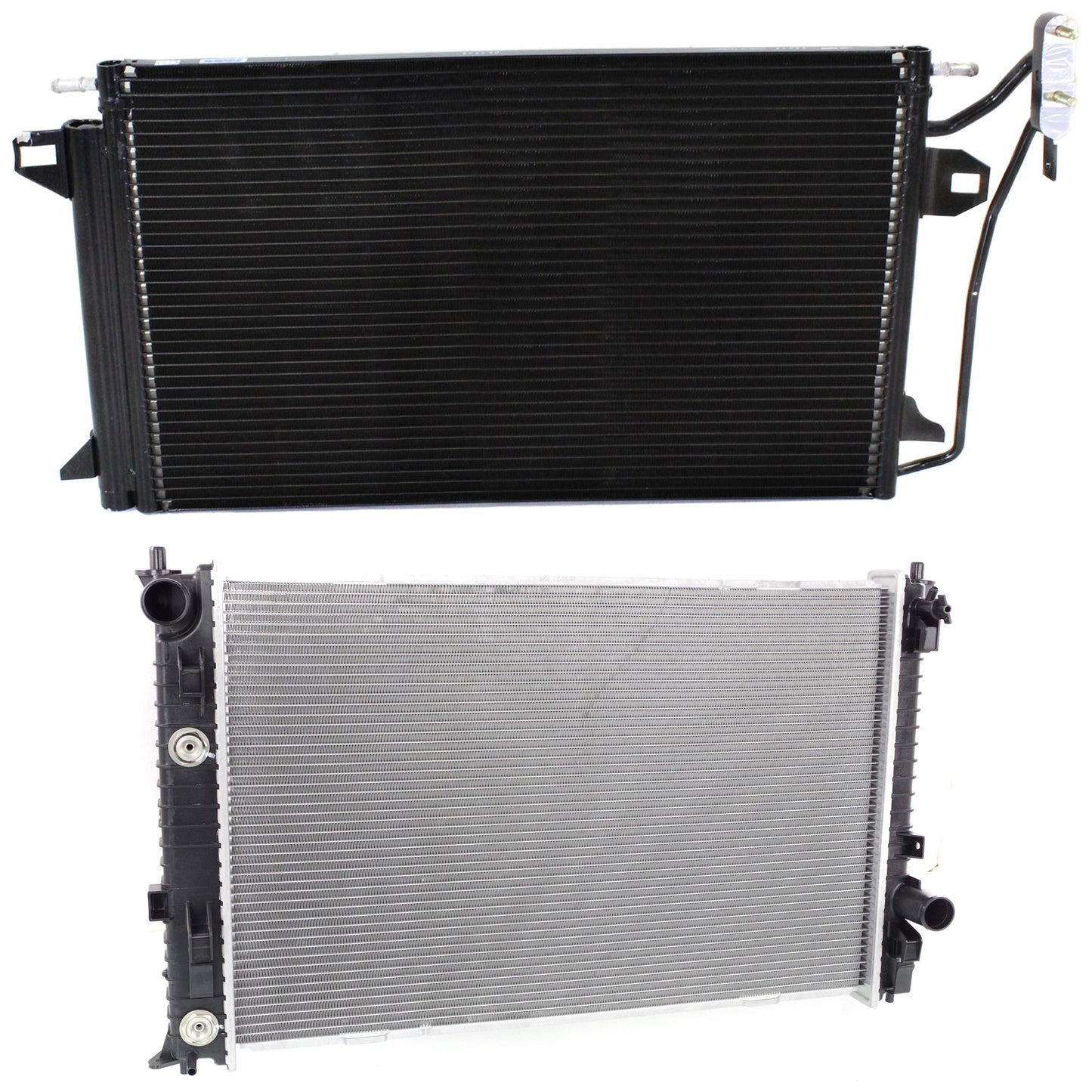 2-Piece Kit Radiator, Includes (1) A/C Condenser and (1) Radiator