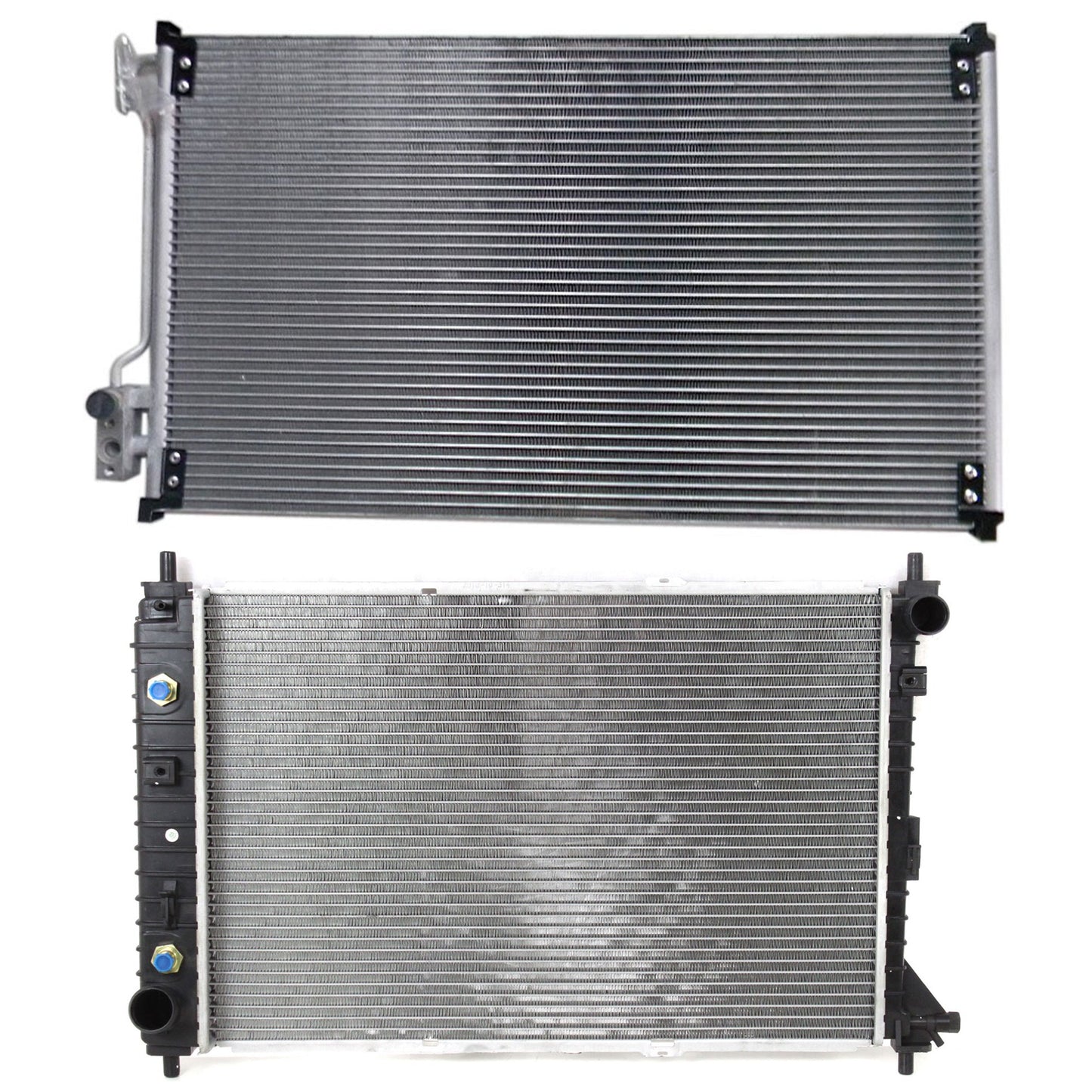 2-Piece Kit Radiator, 4.6L, 8Cyl, Includes (1) A/C Condenser and (1) Radiator