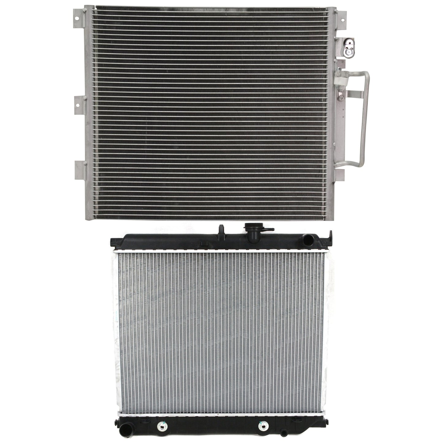 2-Piece Kit Radiator, Includes (1) A/C Condenser and (1) Radiator