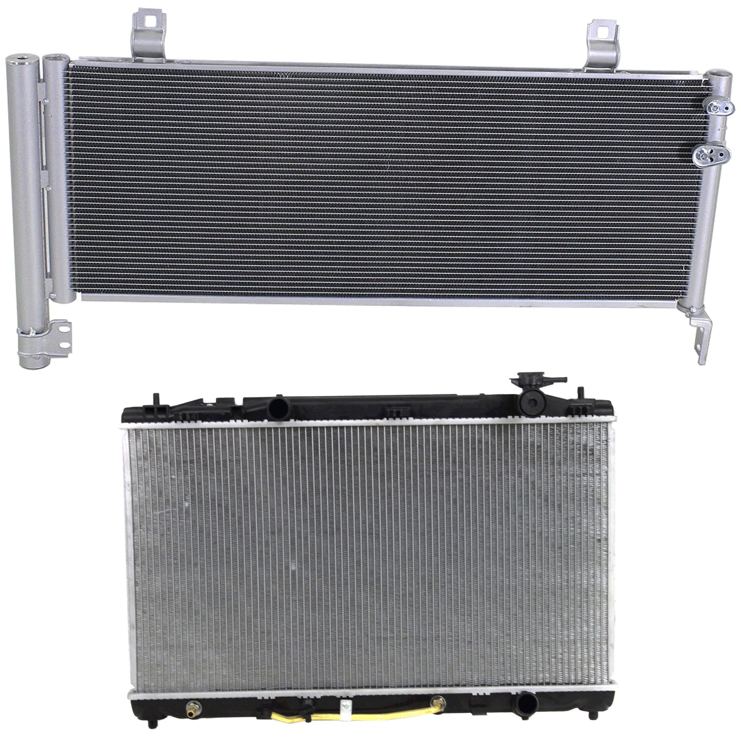 2-Piece Kit Radiator, 2.4L, 4Cyl, Includes (1) A/C Condenser and (1) Radiator