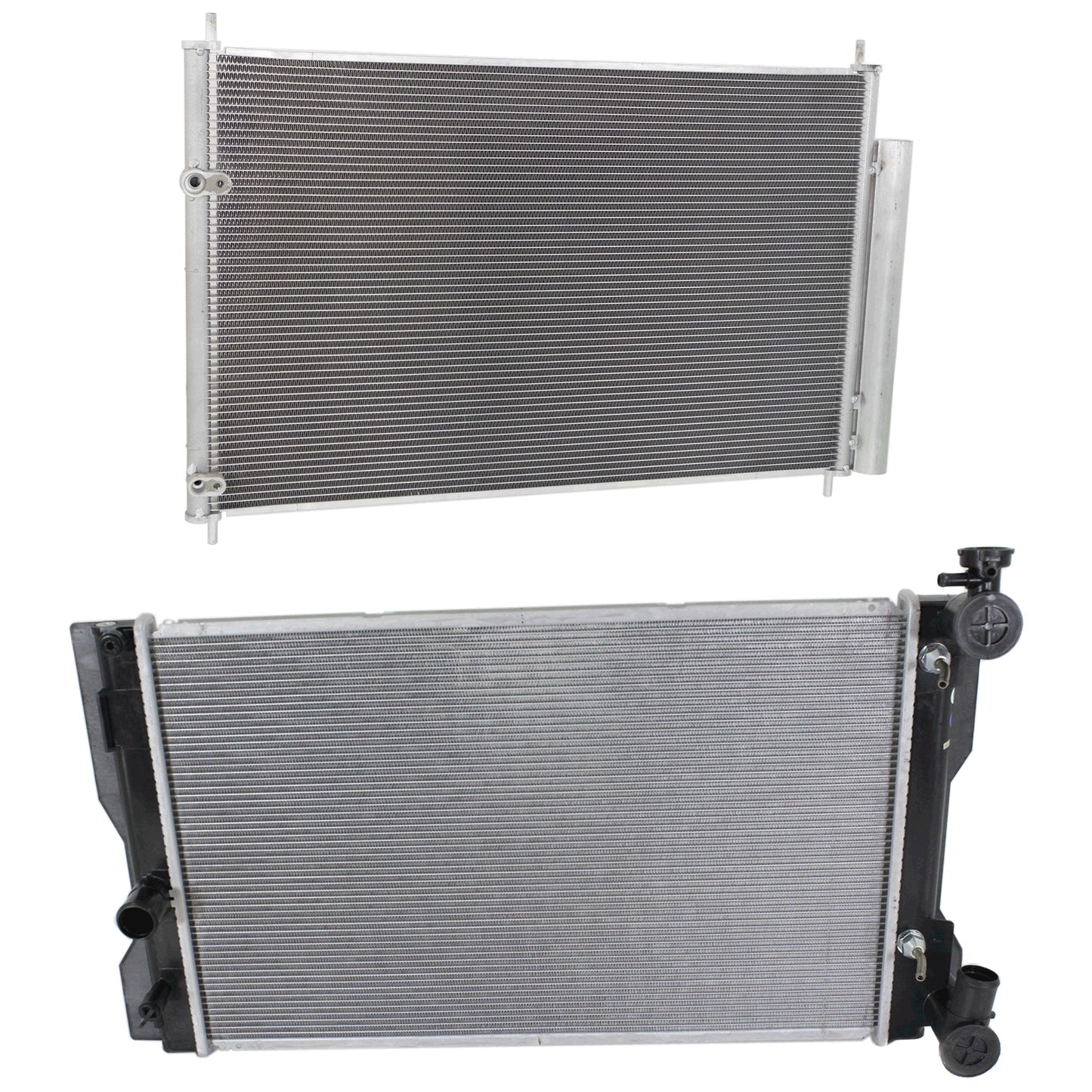 2-Piece Kit Radiator, 1.8L, 4Cyl, Includes (1) A/C Condenser and (1) Radiator