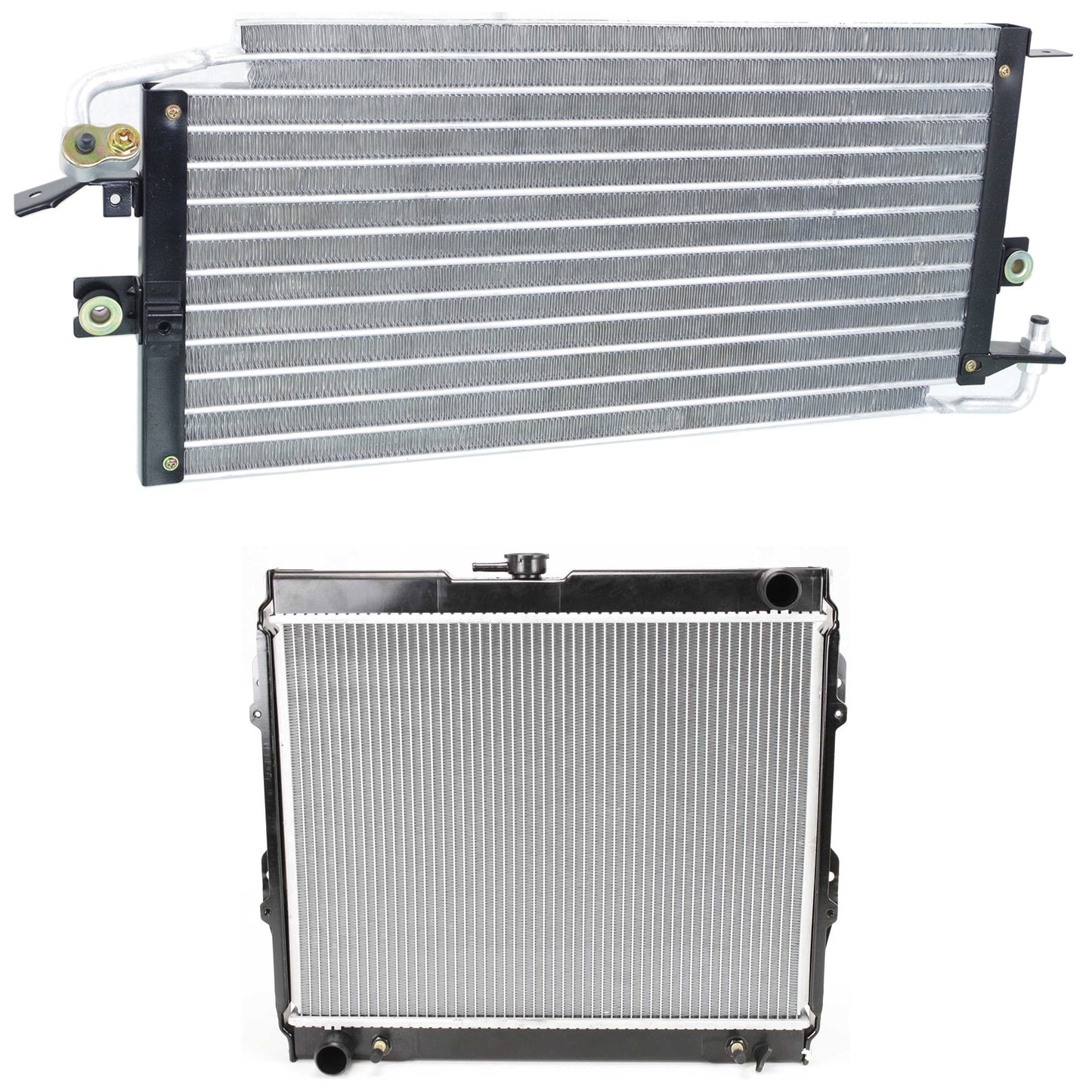 2-Piece Kit Radiator, 2.4L, 4Cyl, Includes (1) A/C Condenser and (1) Radiator