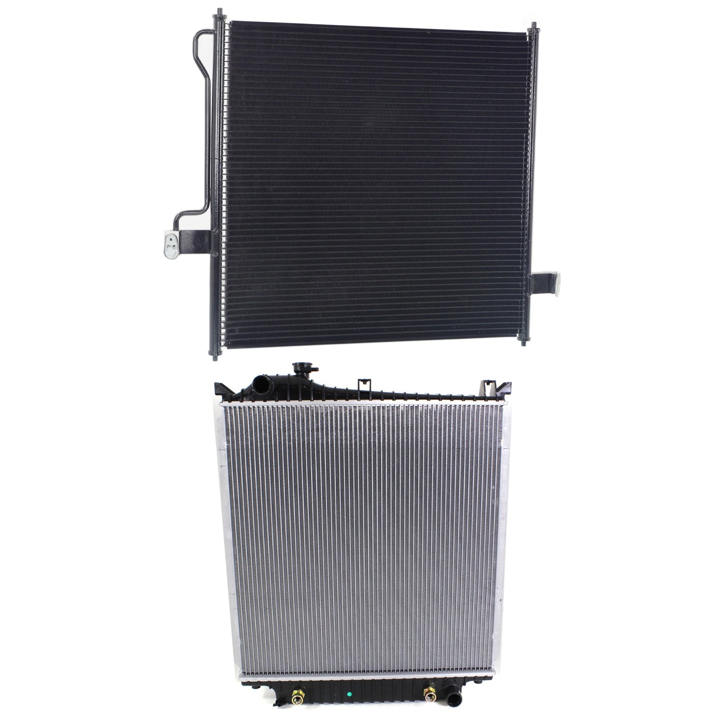 2-Piece Kit Radiator, Includes (1) A/C Condenser and (1) Radiator