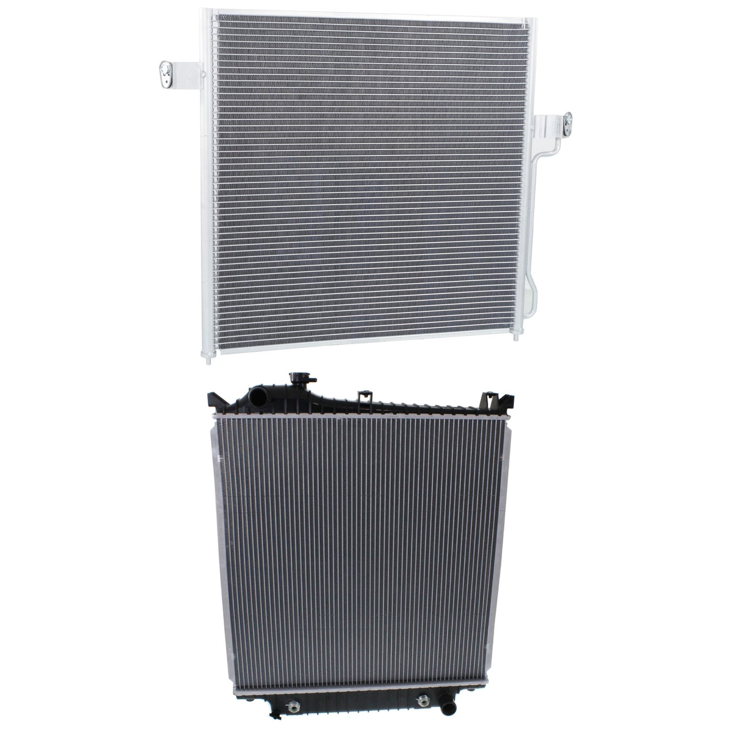 2-Piece Kit Radiator, Includes (1) A/C Condenser and (1) Radiator