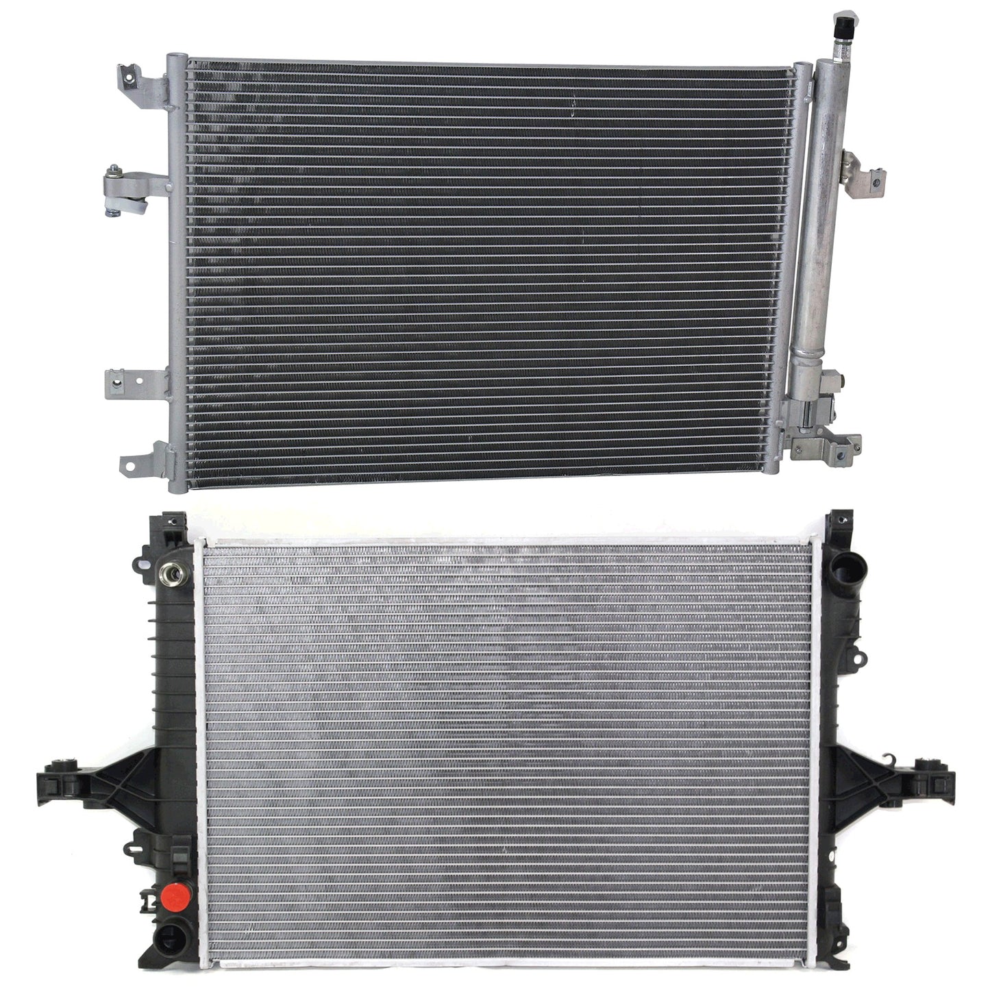 2-Piece Kit Radiator, Includes (1) A/C Condenser and (1) Radiator