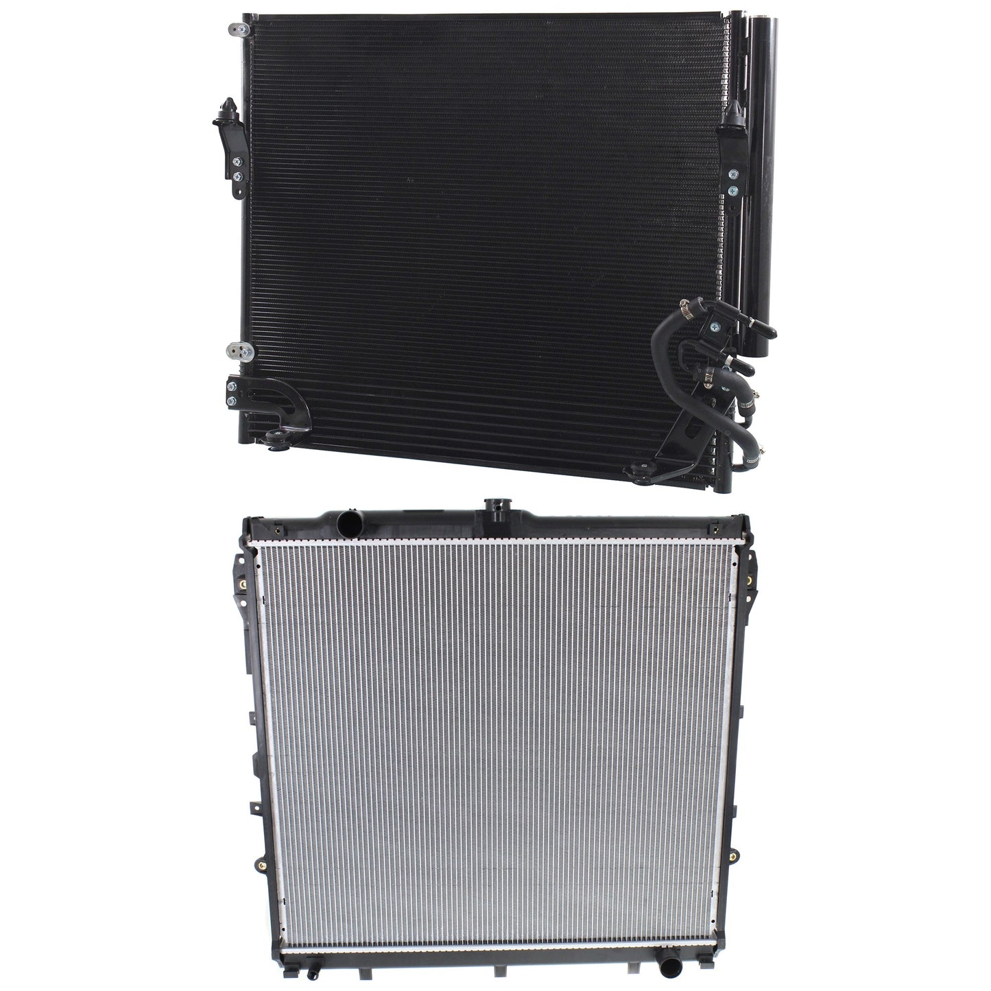 2-Piece Kit Radiator, Includes (1) A/C Condenser and (1) Radiator
