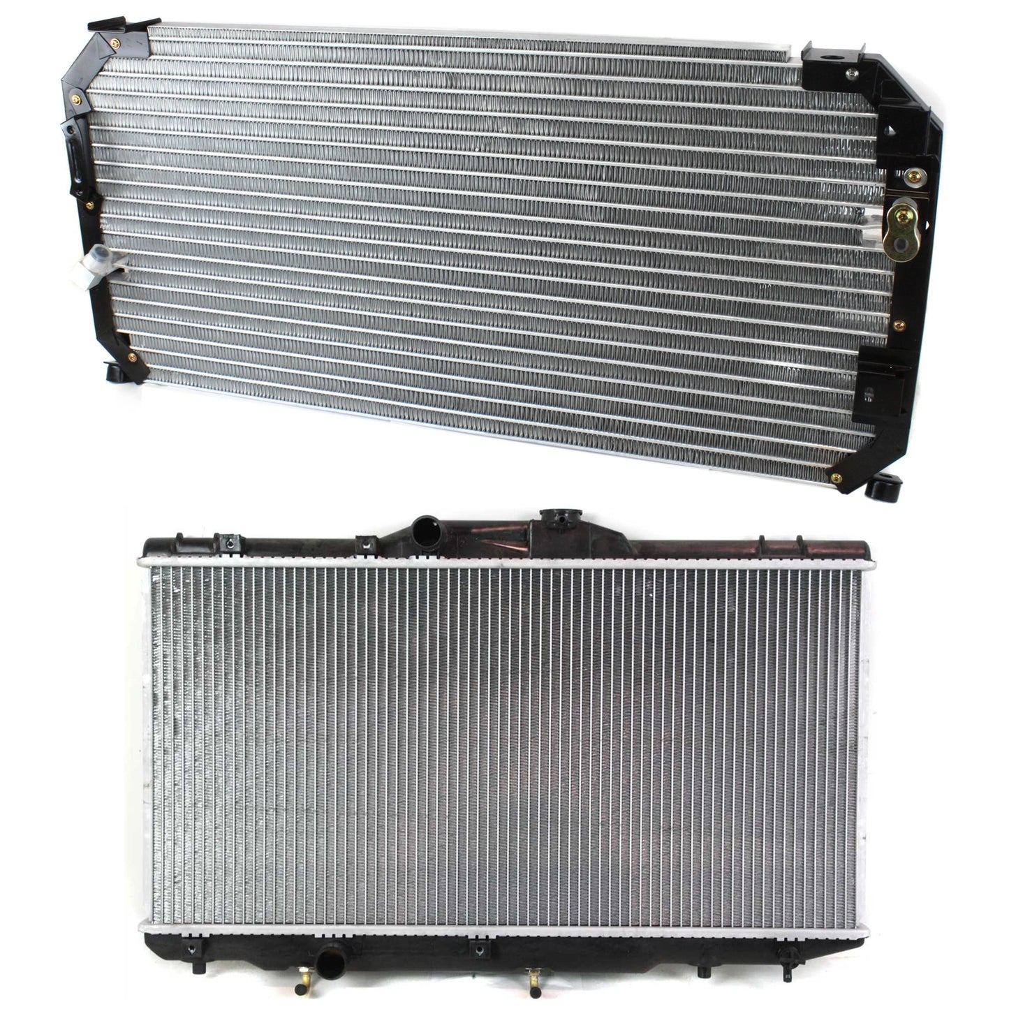 2-Piece Kit Radiator, Includes (1) A/C Condenser and (1) Radiator