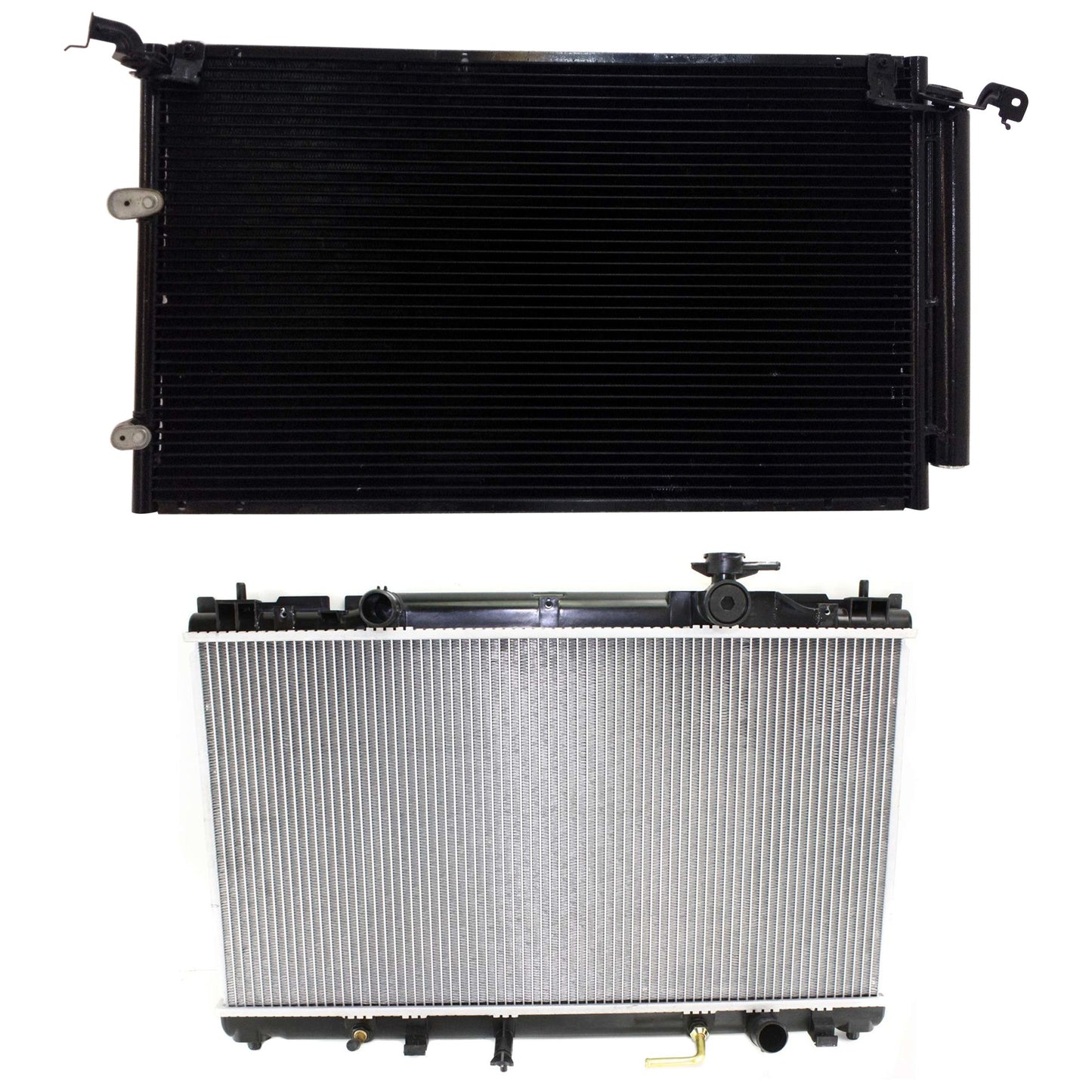 2-Piece Kit Radiator, 2.4L, 4Cyl, Includes (1) A/C Condenser and (1) Radiator