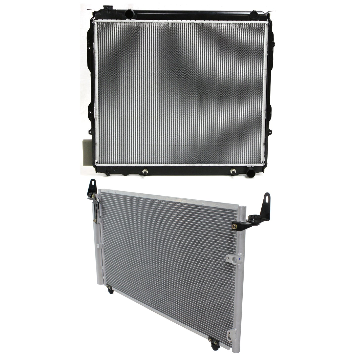 2-Piece Kit Radiator, 4.7L, 8Cyl, Crew Cab Pickup, Includes (1) A/C Condenser and (1) Radiator