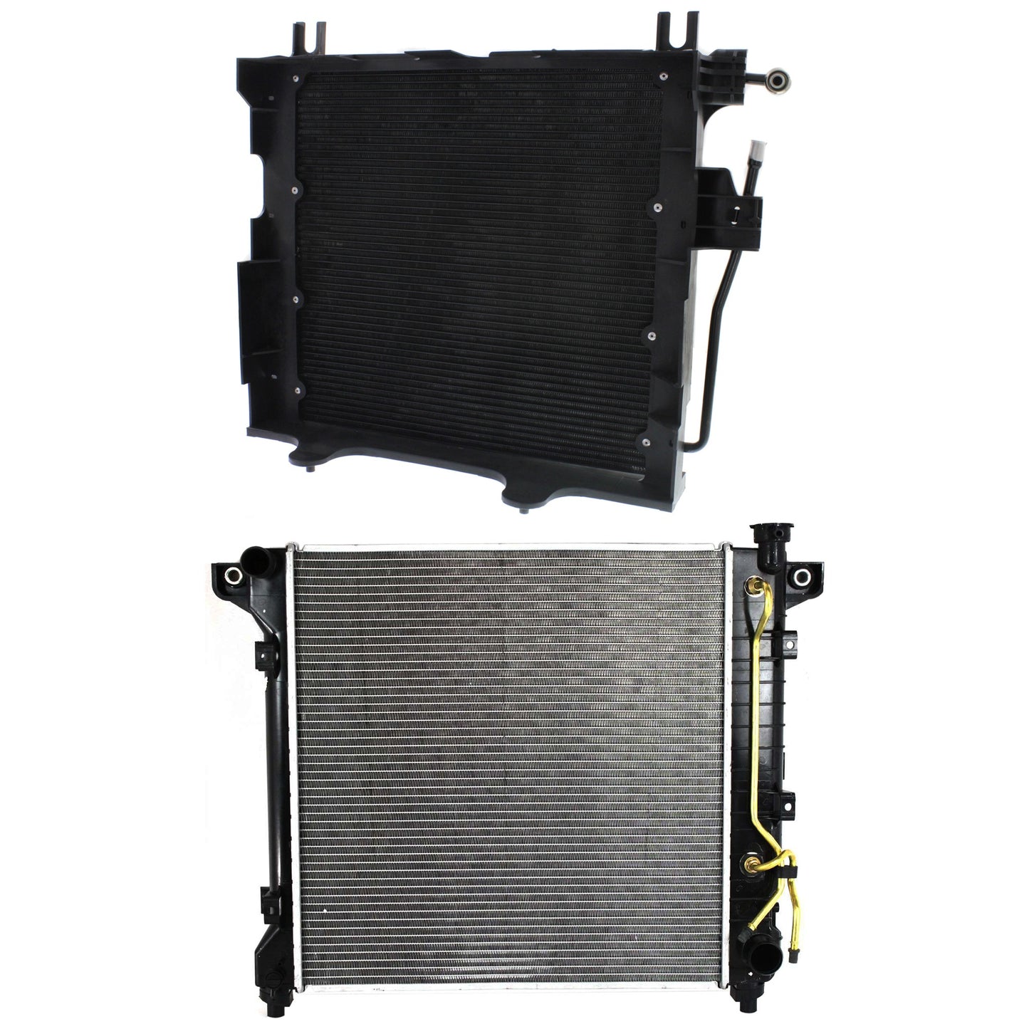 2-Piece Kit Radiator, Includes (1) A/C Condenser and (1) Radiator