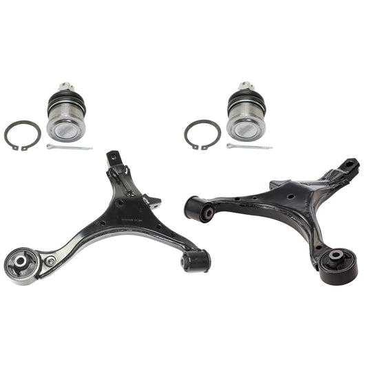 4-Piece Kit Front, Driver and Passenger Side, Lower Control Arm Kit, Includes (2) Ball Joint and (2) Control Arm