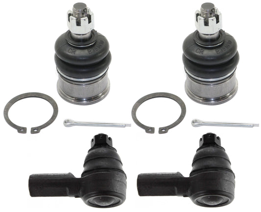 4-Piece Kit Front, Driver and Passenger Side Suspension Kit, Includes (2) Ball Joint and (2) Tie Rod End