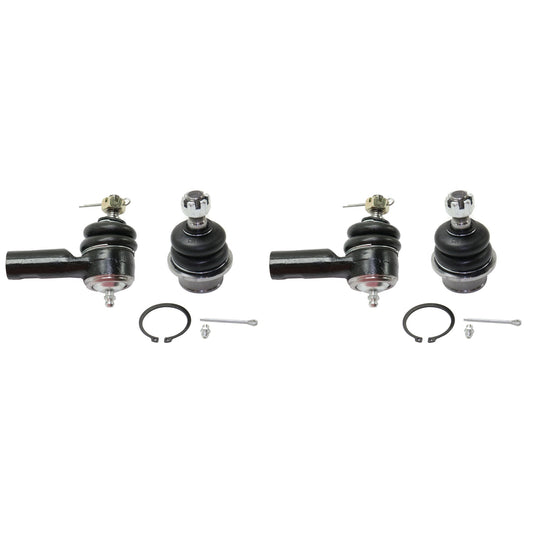 4-Piece Kit Front, Driver and Passenger Side Suspension Kit, Includes (2) Ball Joint and (2) Tie Rod End