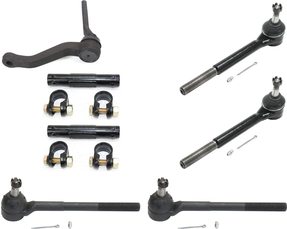 7-Piece Kit Front, Driver and Passenger Side Suspension Kit, Includes (1) Idler Arm, (4) Tie Rod End and (2) Tie Rod Adjusting Sleeve