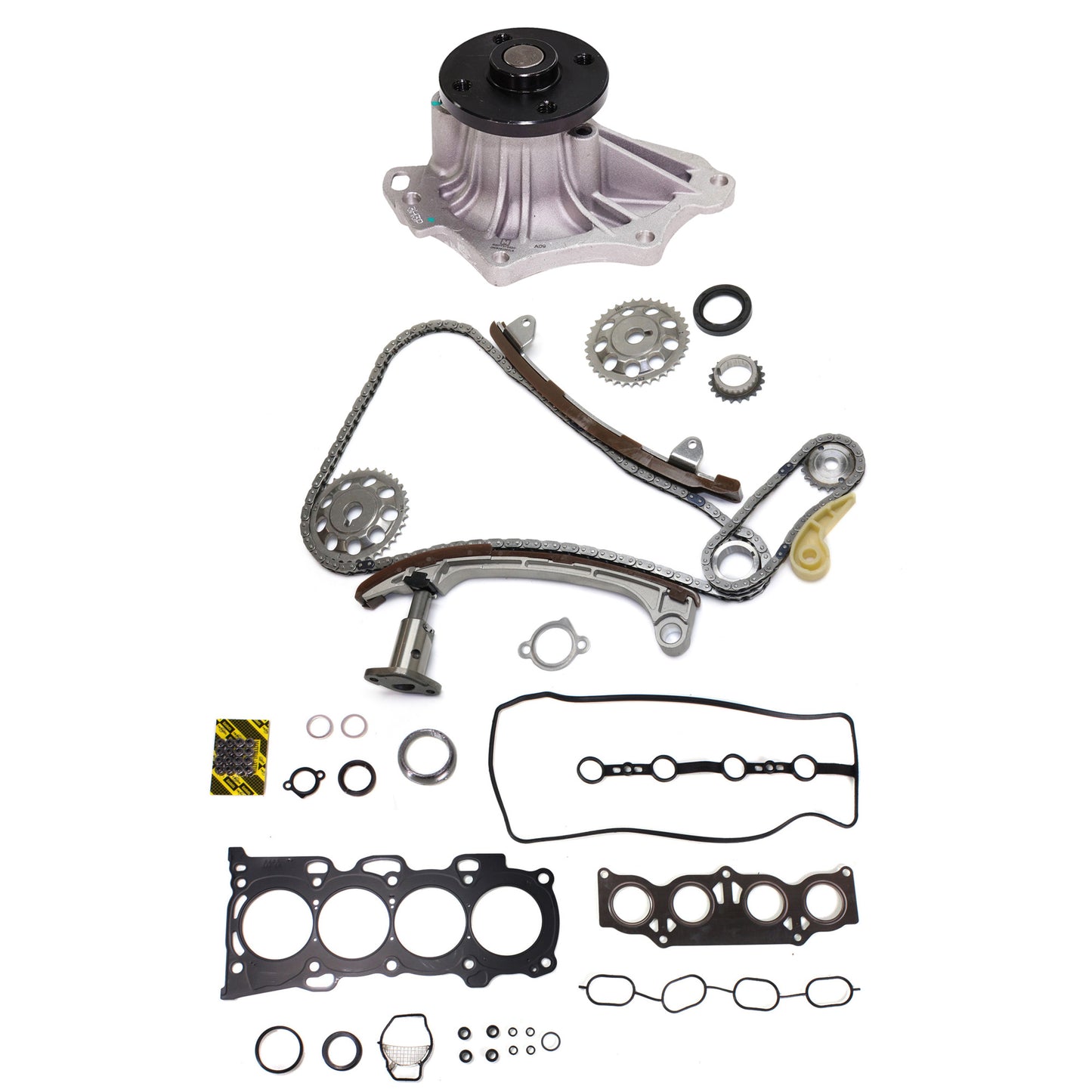 3-Piece Kit Timing Chain Kit, 2.4L, 4Cyl, Includes (1) Water Pump, (1) Cylinder Head Gasket and (1) Timing Chain Kit