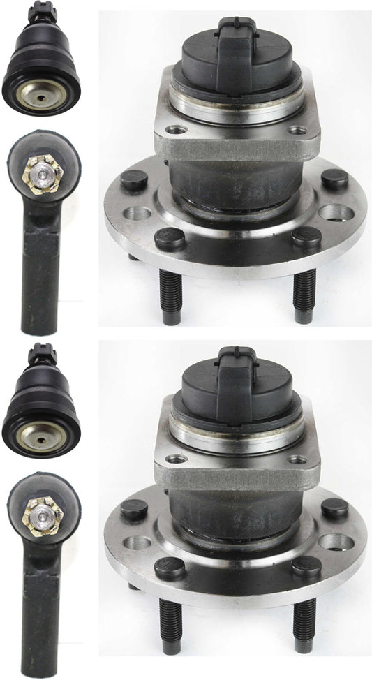 6-Piece Kit Front, Driver and Passenger Side Suspension Kit, Includes (2) Ball Joint, (2) Tie Rod End and (2) Wheel Hub