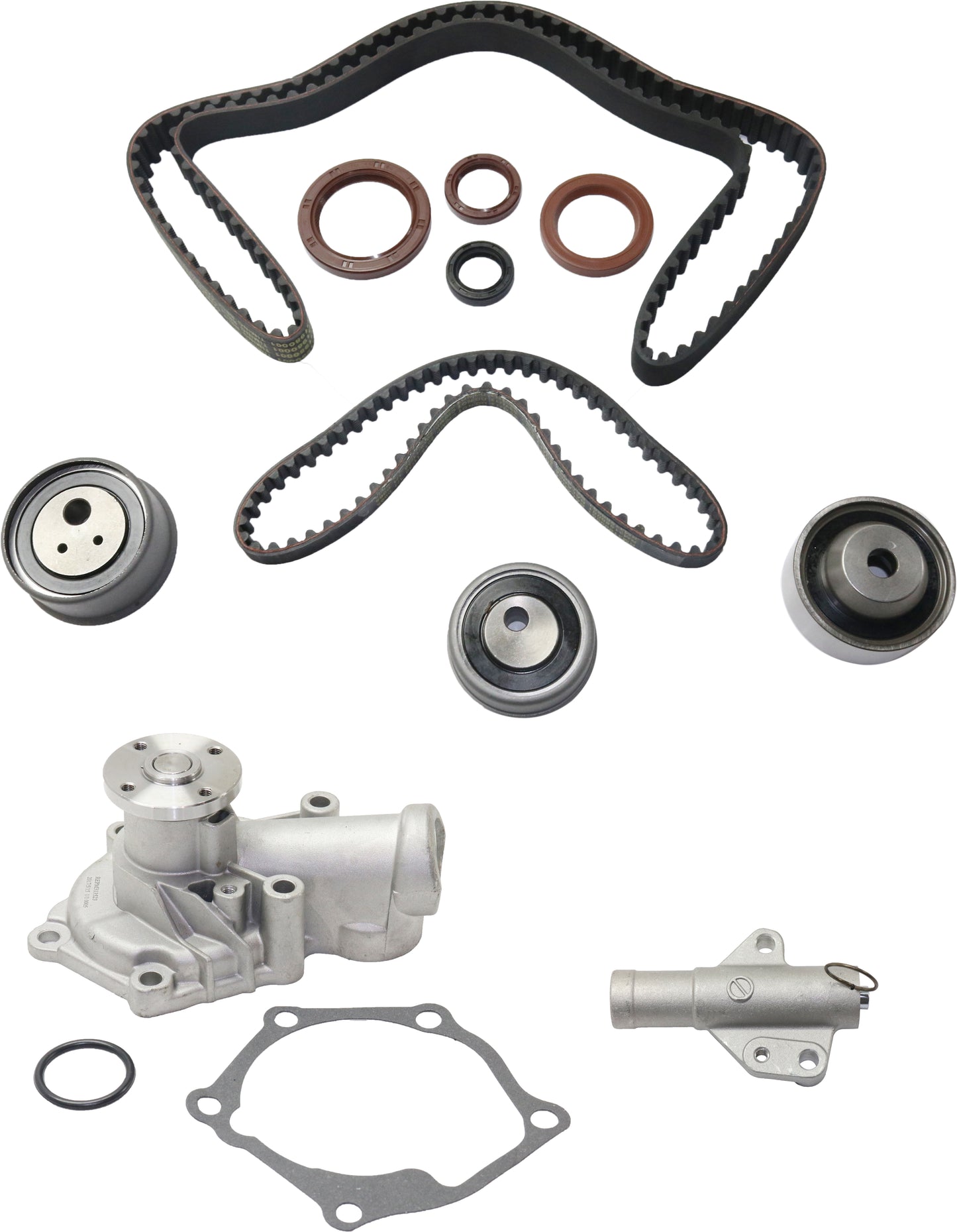 3-Piece Kit Timing Belt Kit, 2.4L, 4Cyl Water Pump Included, Includes (1) Water Pump, (1) Timing Belt Tensioner and (1) Timing Belt Kit