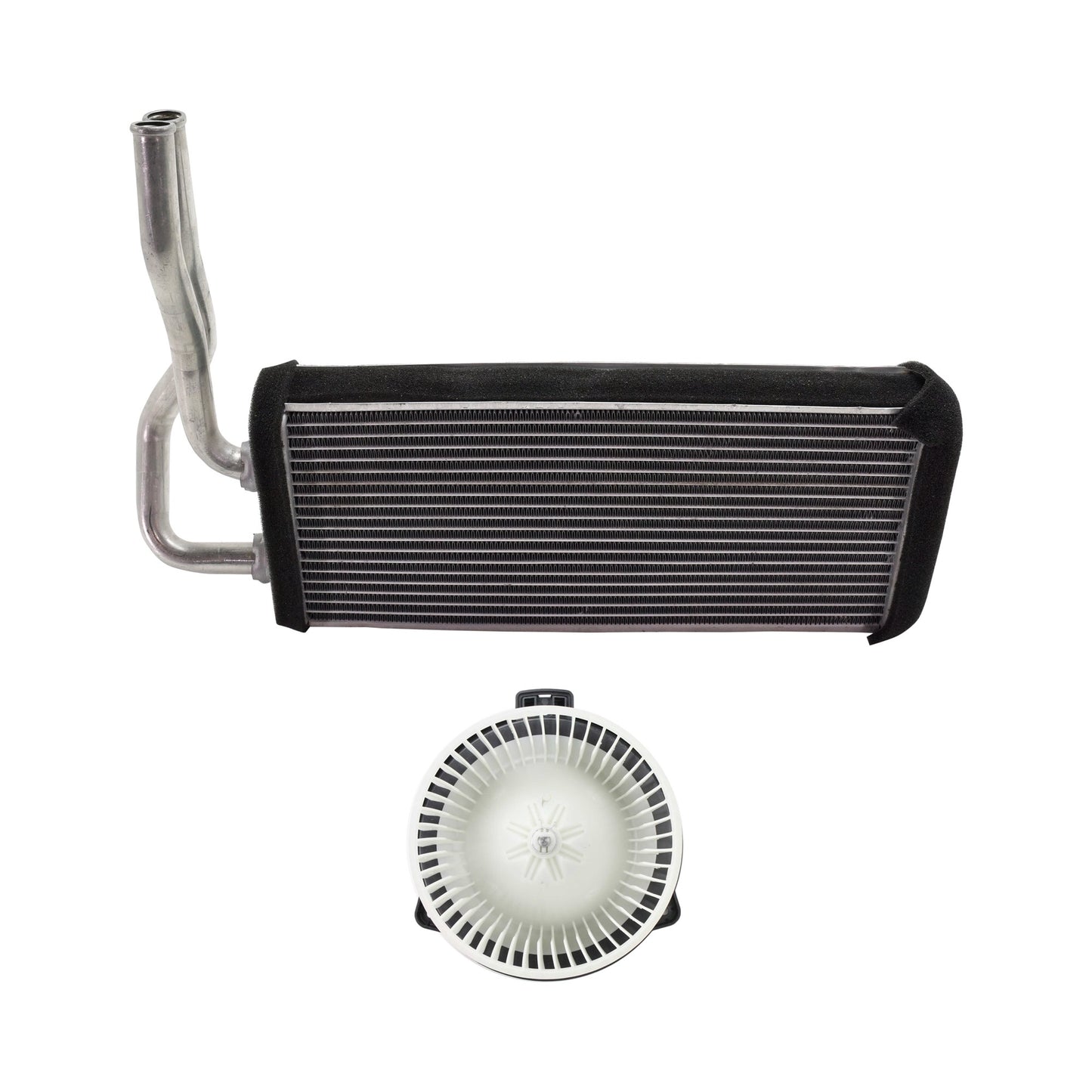 2-Piece Kit Heater Core, includes (1) Blower Motor and (1) Heater Core