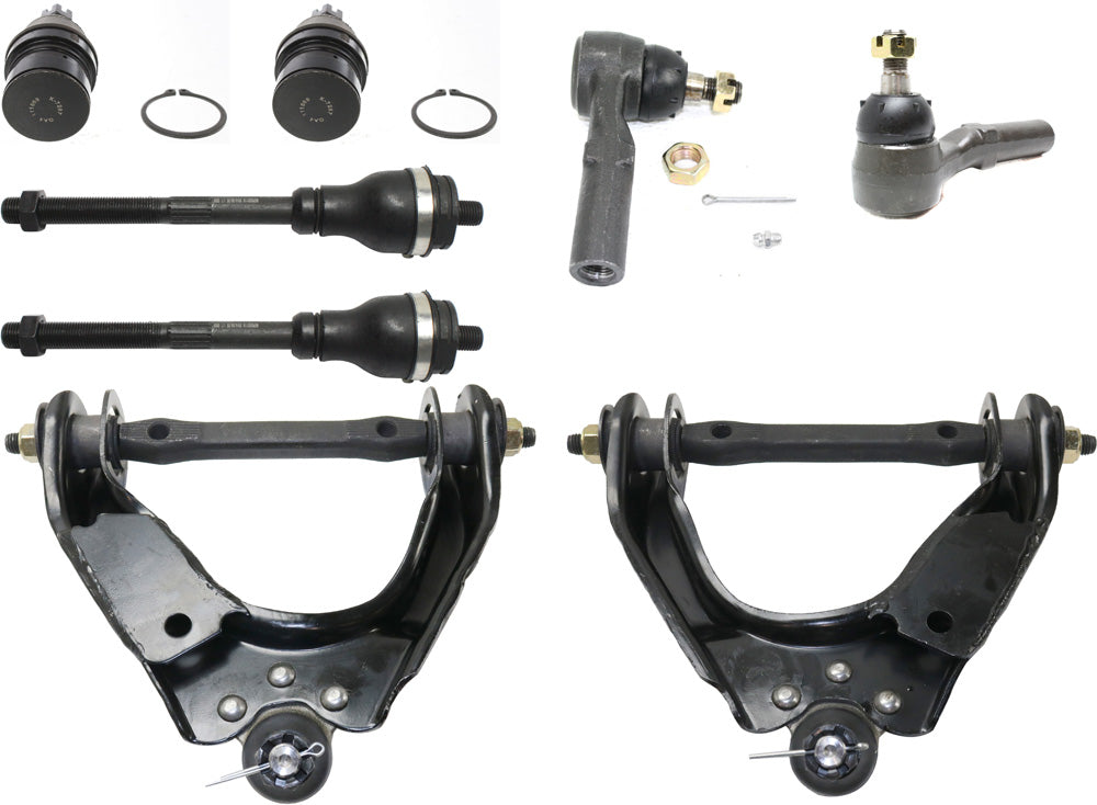 8-Piece Kit Front, Driver and Passenger Side Control Arm Kit, Includes (2) Control Arm, (4) Tie Rod End and (2) Ball Joint