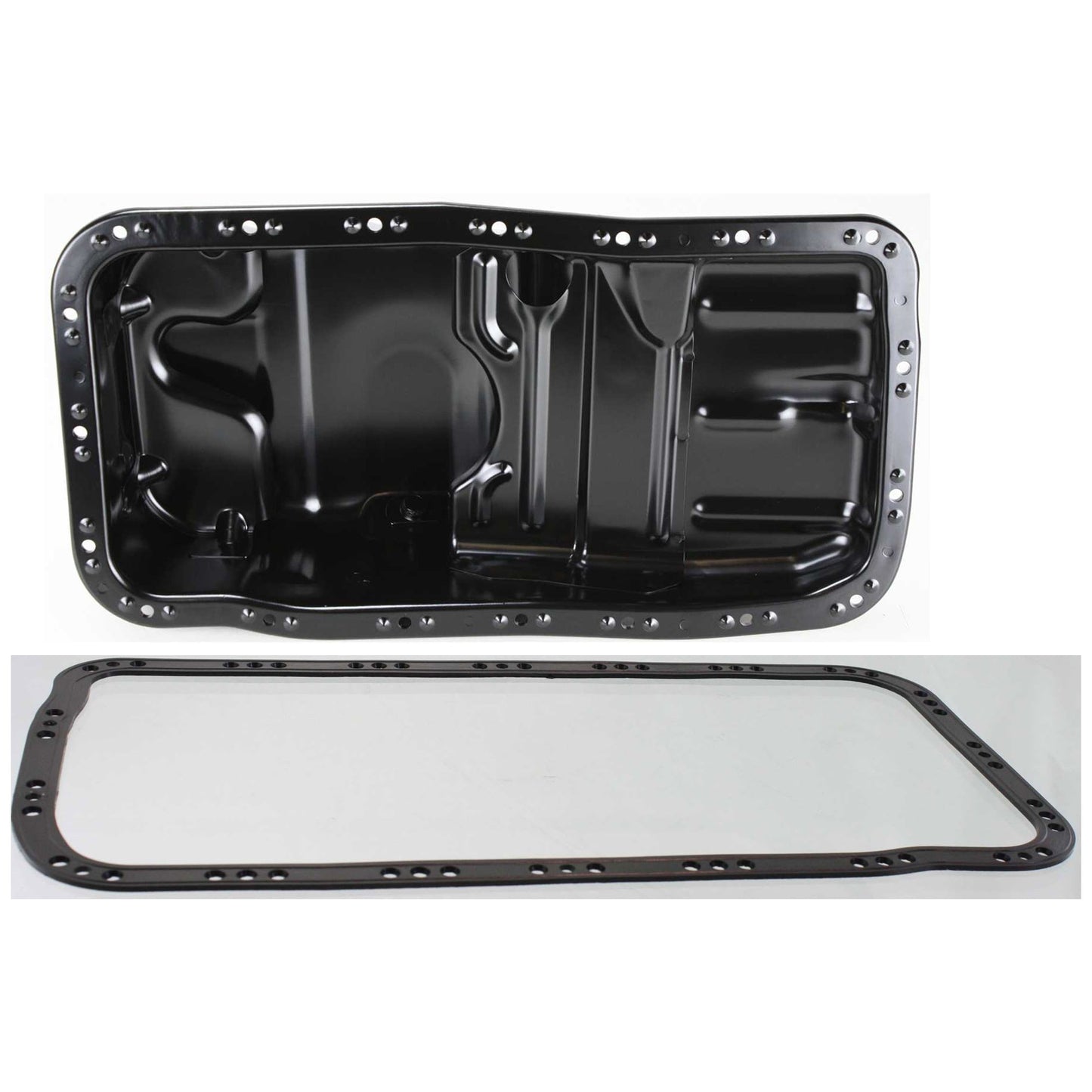 2-Piece Kit Steel Oil Pan, Includes (1) Oil Pan and (1) Oil Pan Gasket
