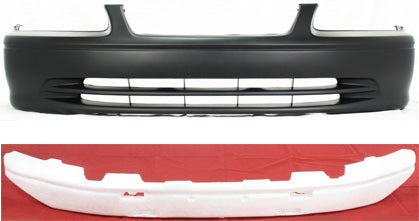 2-Piece Kit, Front Primed Bumper Cover, Includes (1) Bumper Absorber and (1) Bumper Cover