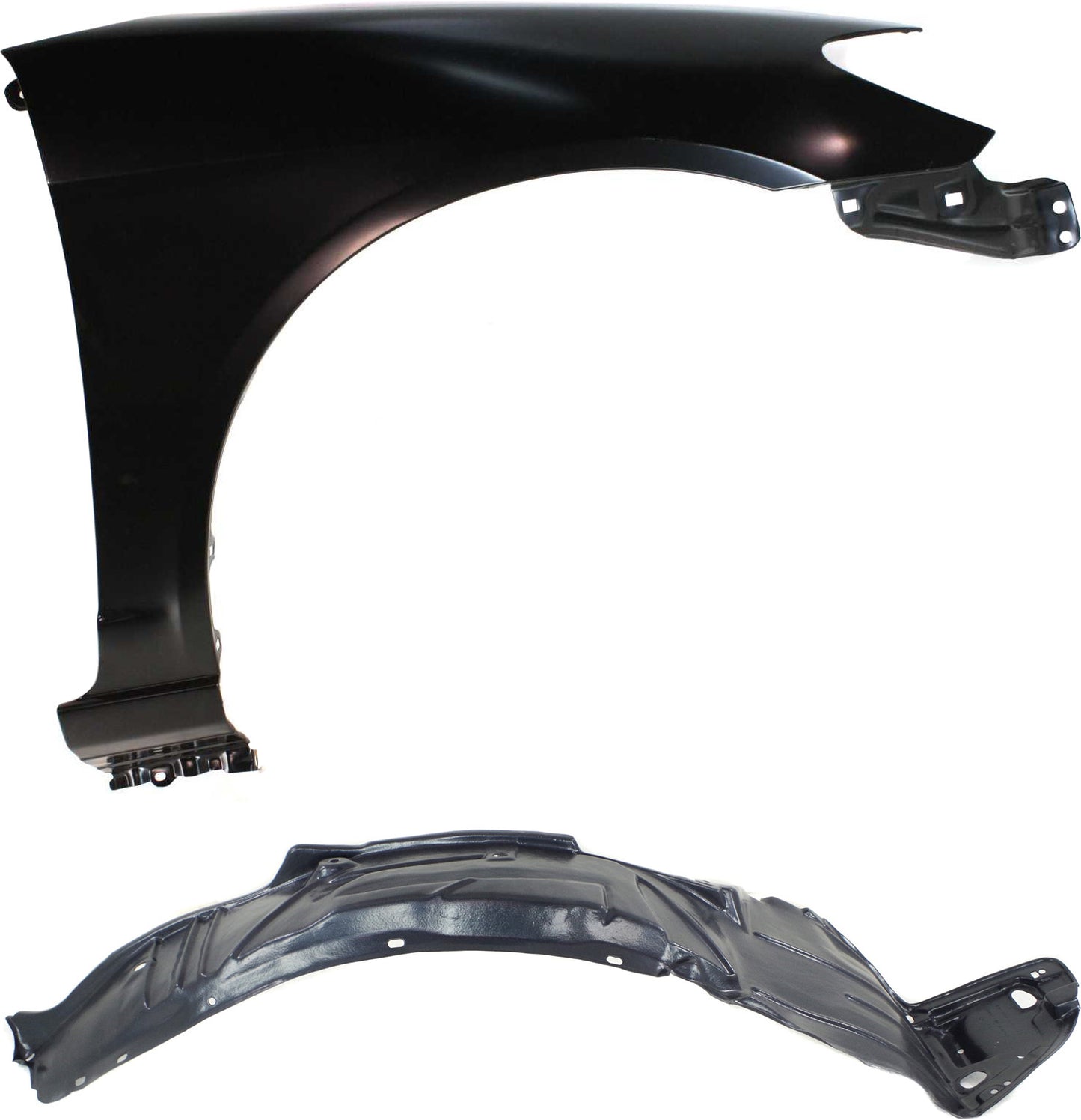 2-Piece Kit, Front, Passenger Side Fender, Sedan, Includes (1) Fender and (1) Fender Liner