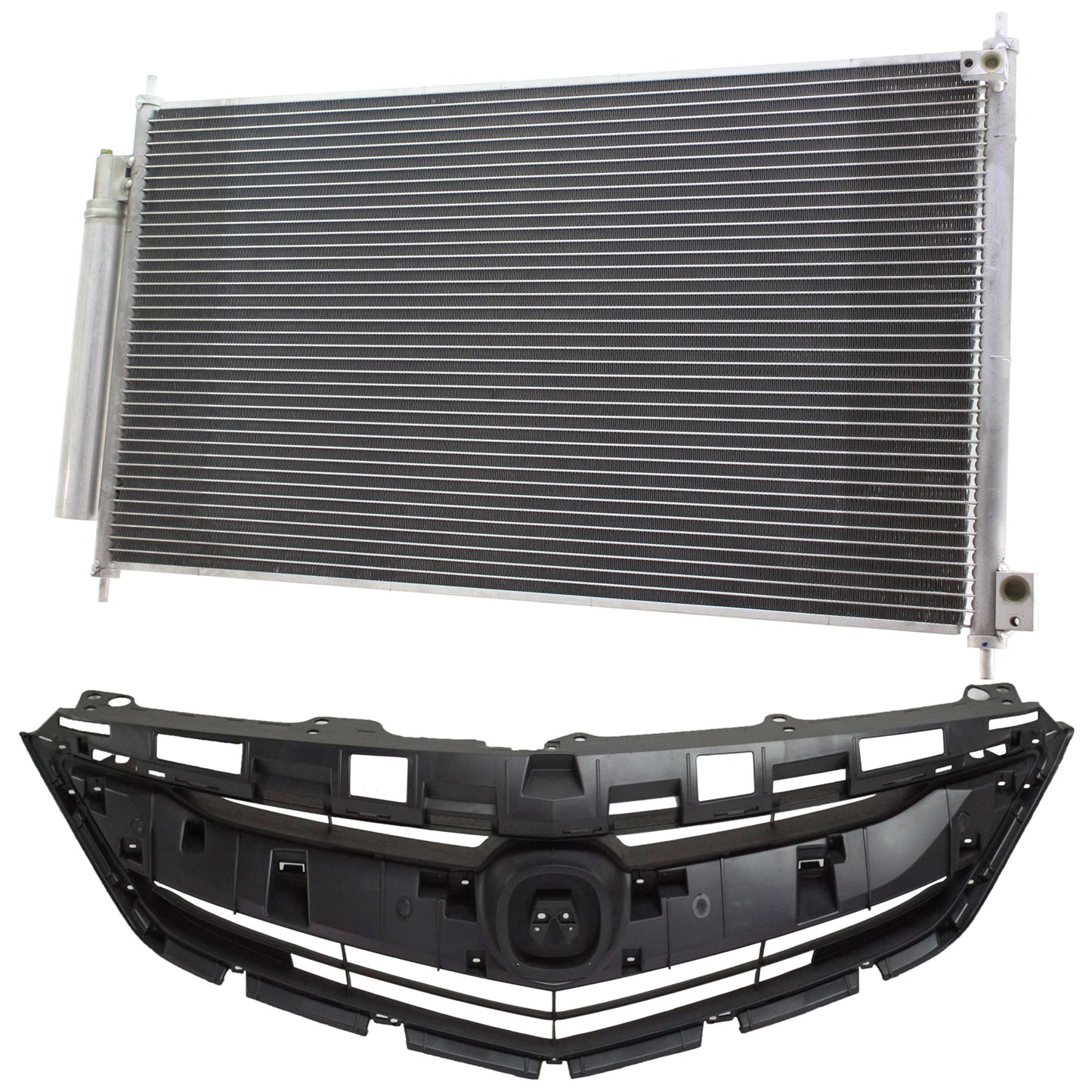 2-Piece Kit, Grille Textured Black, For Models Without Adaptive Cruise Control, Includes (1) A/C Condenser and (1) Grille Assembly