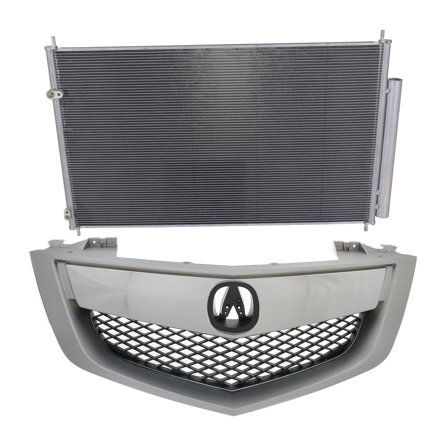 2-Piece Kit, Grille Painted Silver, For Models With Technology Package, Includes (1) A/C Condenser and (1) Grille Assembly