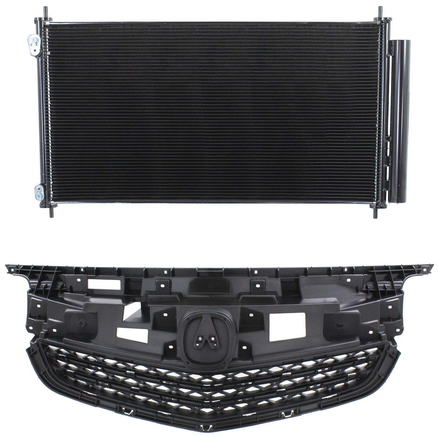 2-Piece Kit, Grille Paintable, Includes (1) A/C Condenser and (1) Grille Assembly