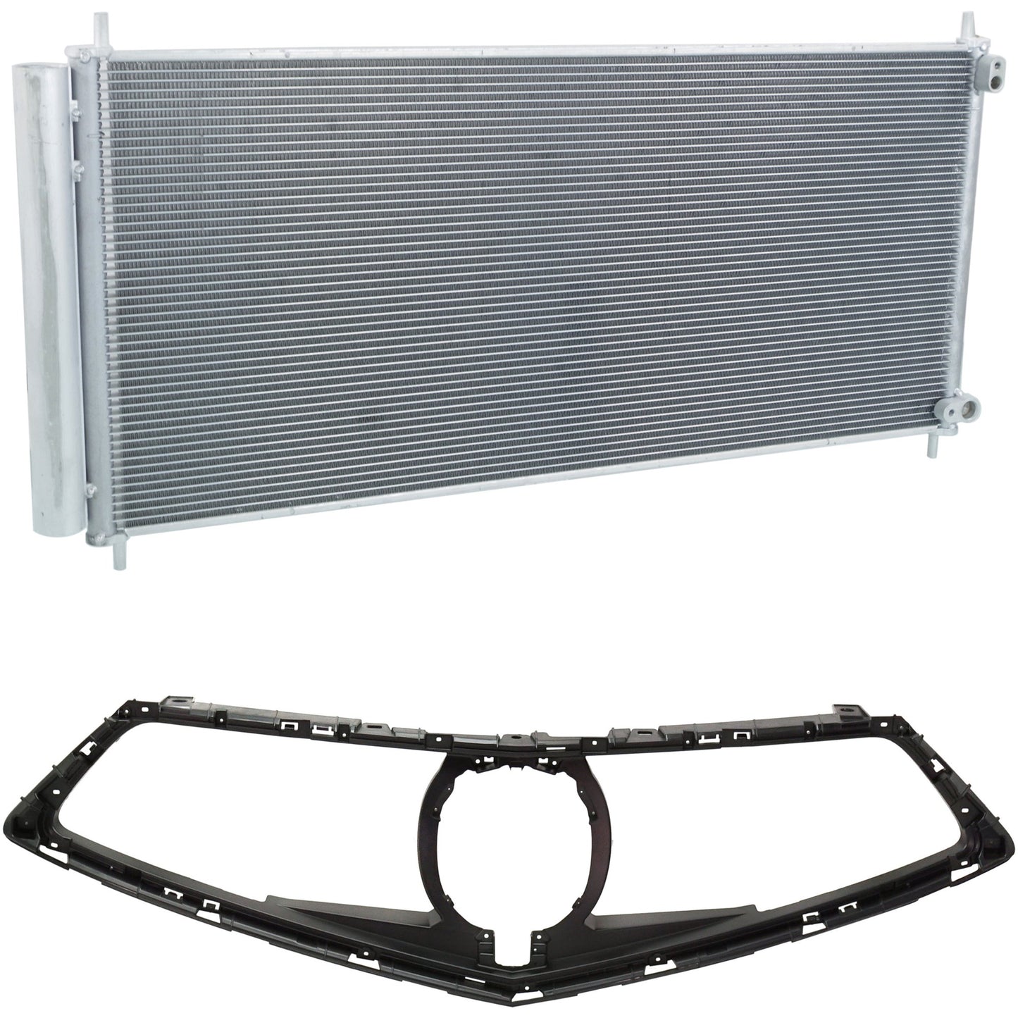 2-Piece Kit, Grille Textured Black, Includes (1) A/C Condenser and (1) Grille Assembly