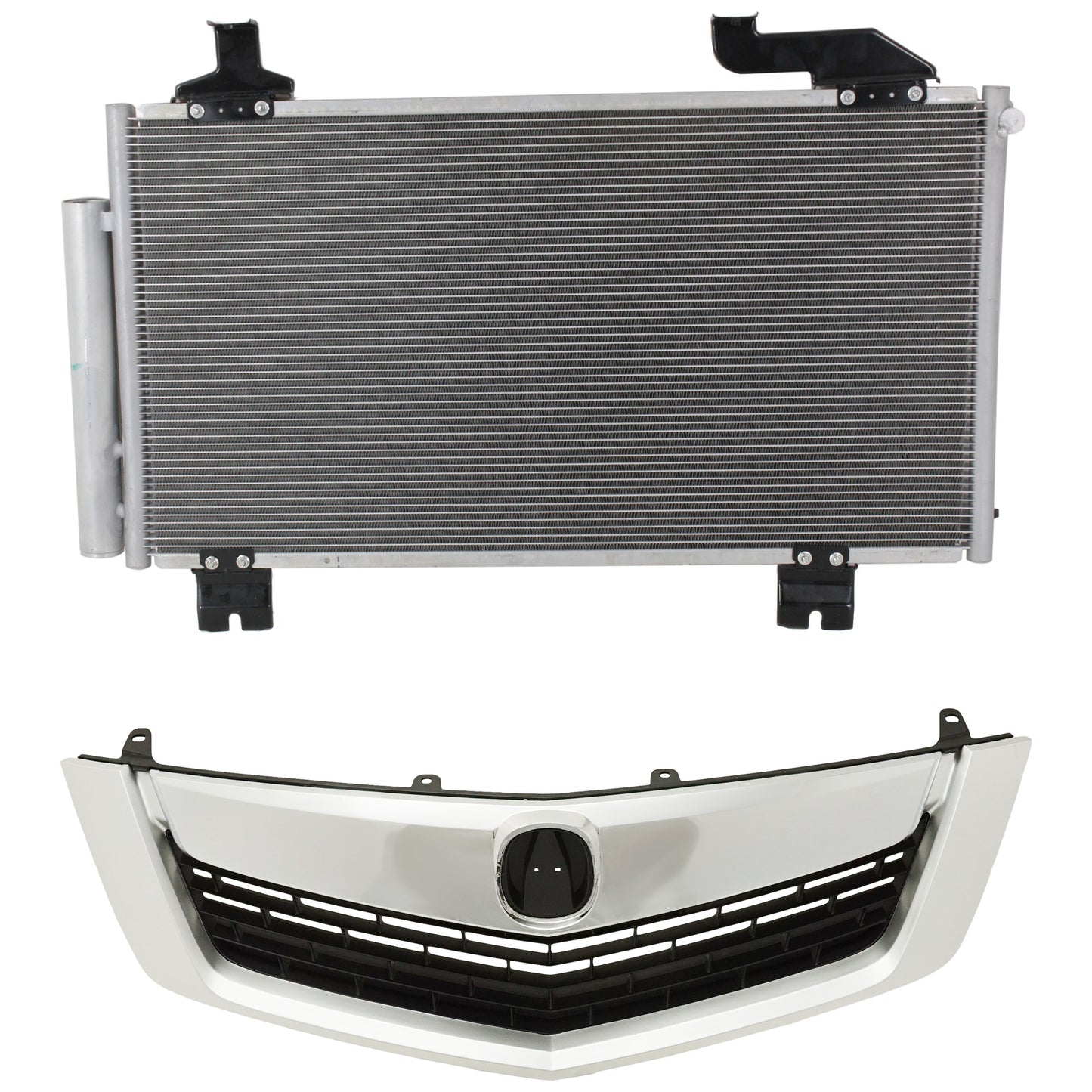 2-Piece Kit, Grille Primed, Includes (1) A/C Condenser and (1) Grille Assembly