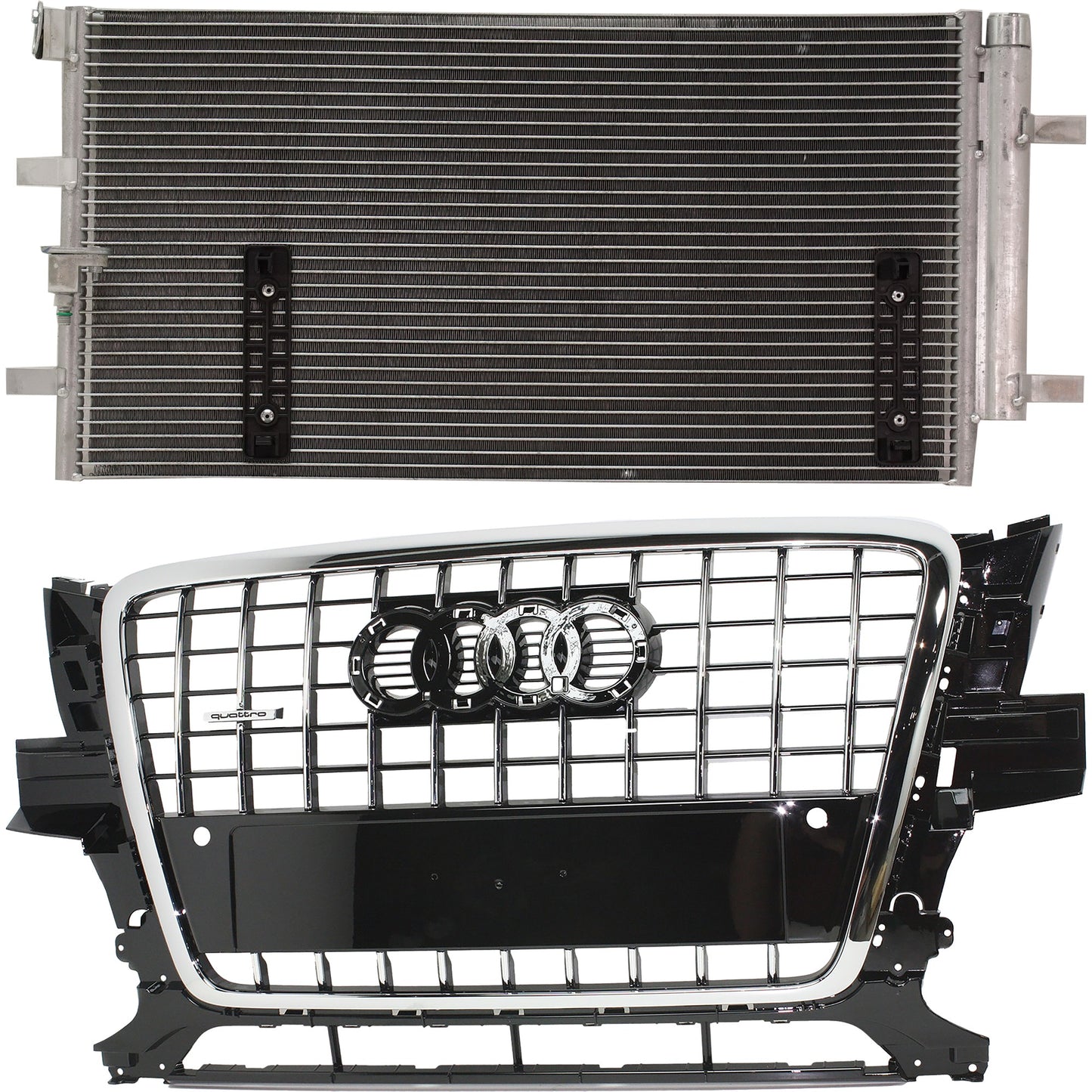 2-Piece Kit, Grille Black, For Models With S-Line Package, Includes (1) A/C Condenser and (1) Grille Assembly