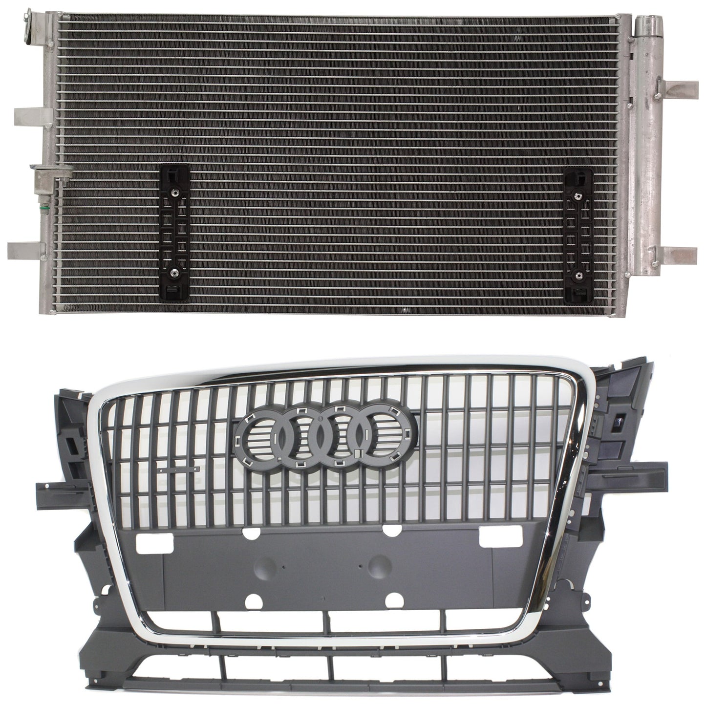 2-Piece Kit, Grille Primed Gray, Includes (1) A/C Condenser and (1) Grille Assembly