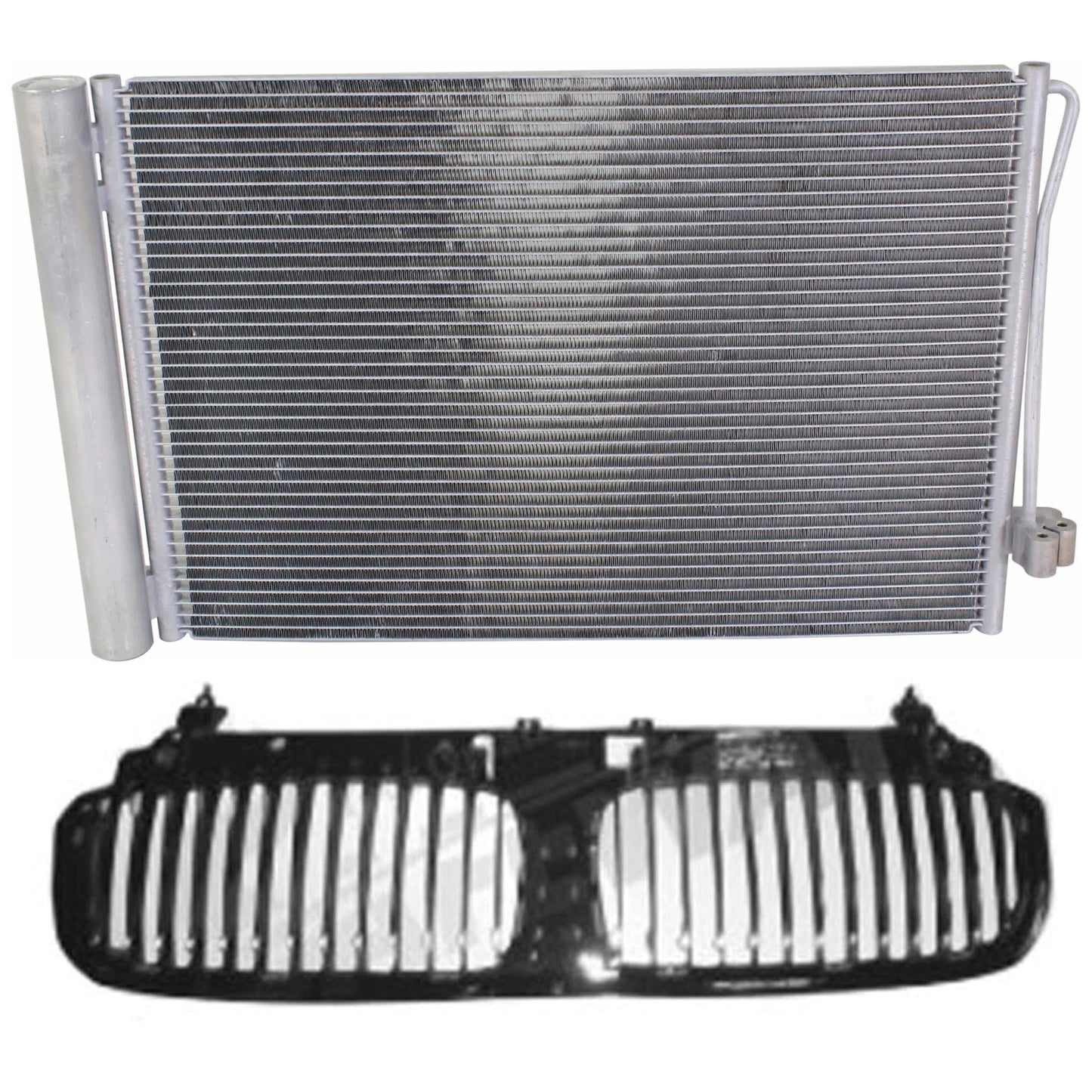 2-Piece Kit, Grille Black, Includes (1) A/C Condenser and (1) Grille Assembly