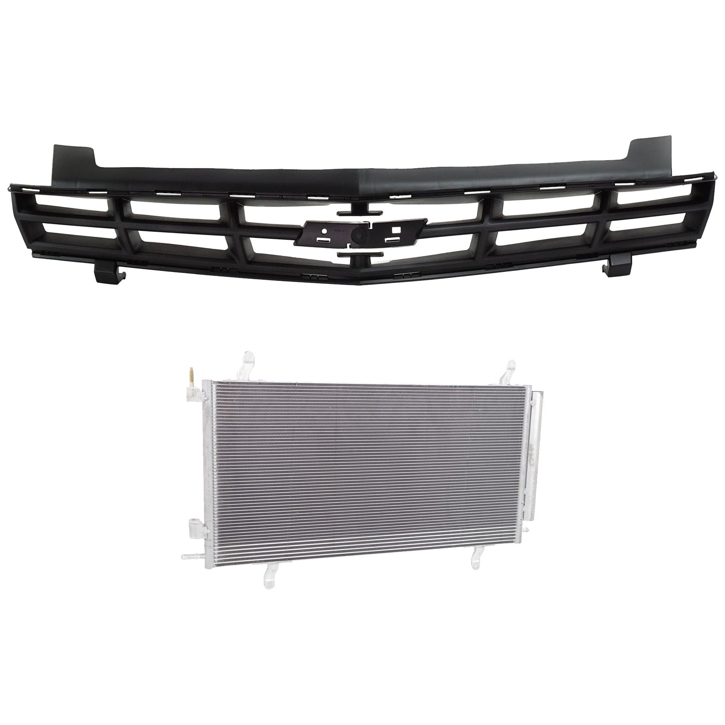 2-Piece Kit, Upper Grille Paintable, Includes (1) A/C Condenser and (1) Grille Assembly